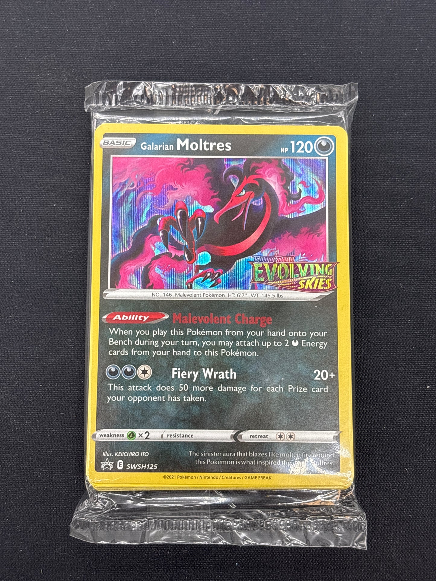 Auction Lot 260: Galarian Moltres Pokemon Evolving Skies Build and Battle Deck Sealed