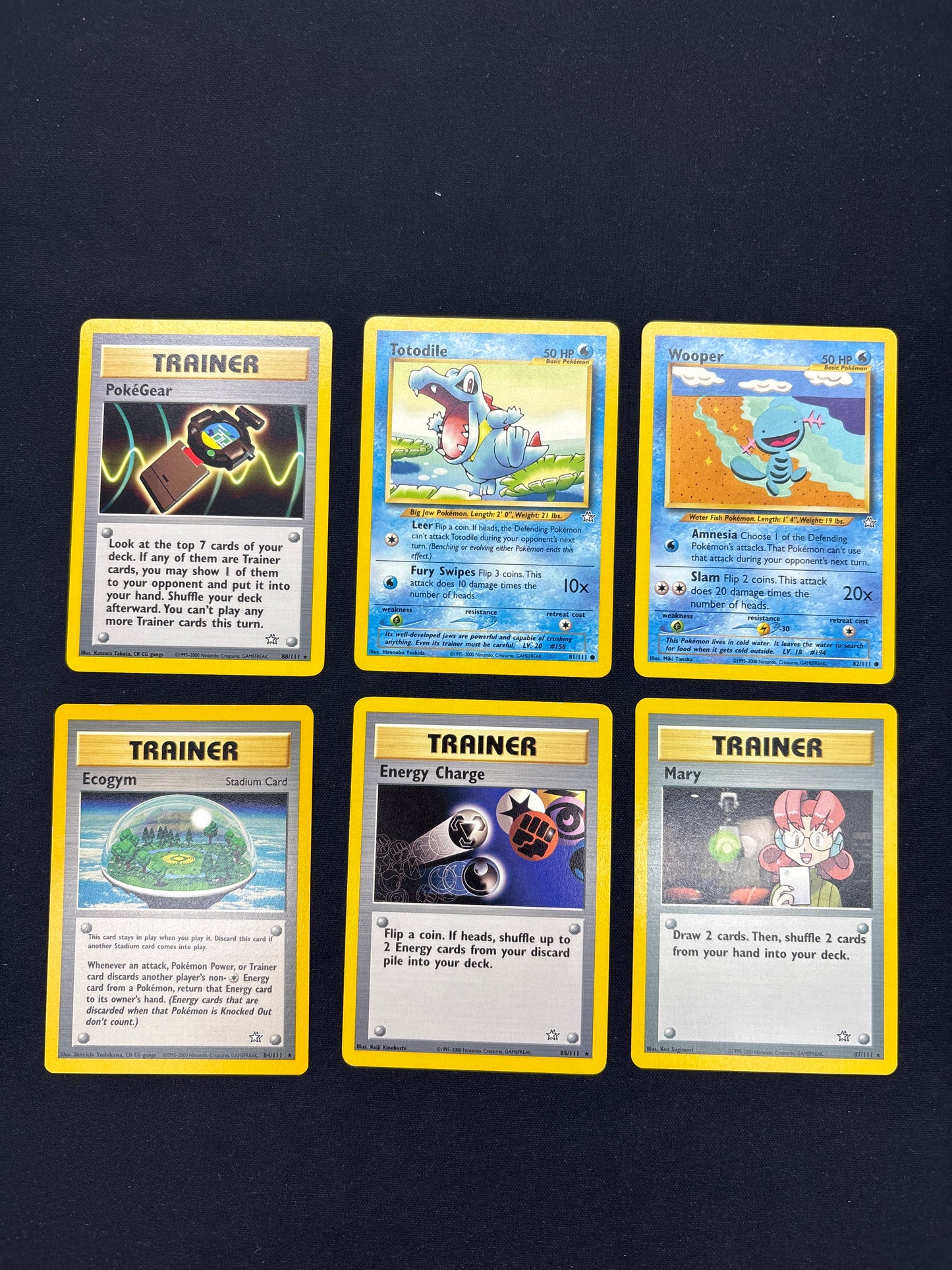 Auction Lot 186: Pokemon Neo Genesis Card Lot 10 Conditions Vary