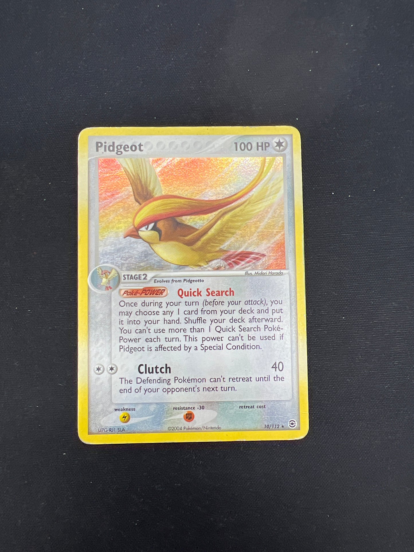 Auction Lot 307: Pokemon Cards Pidgeot Mid Era Holo Condition Vary