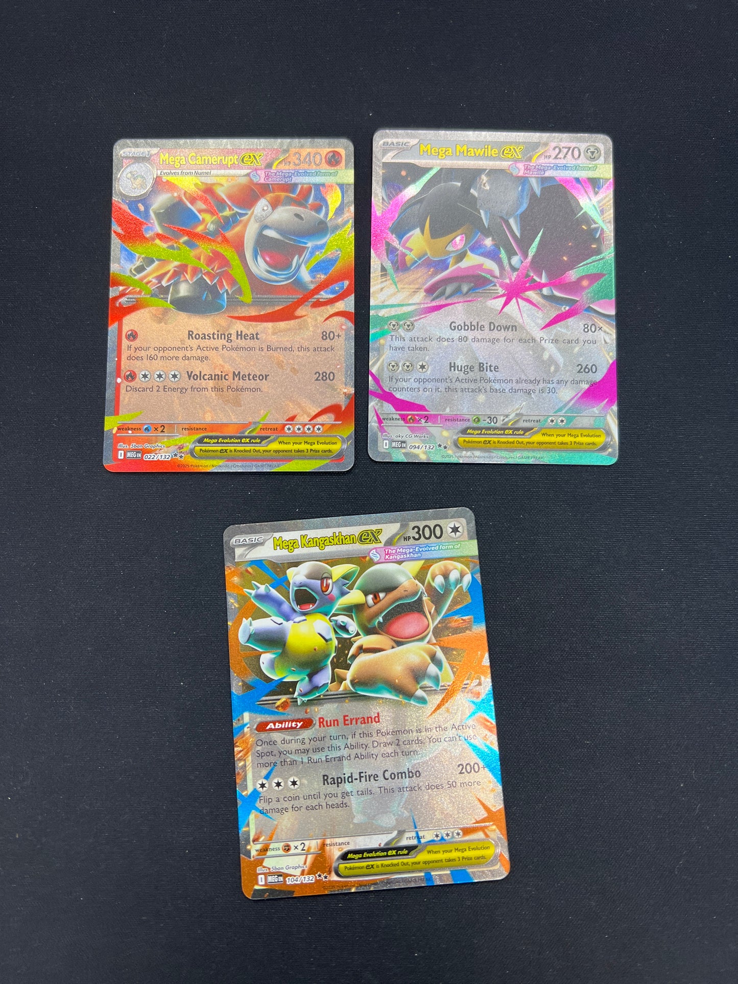 Auction Lot 231: Pokemon Cards Lot of 3 Mega EX Mega Evolutions Conditions Vary