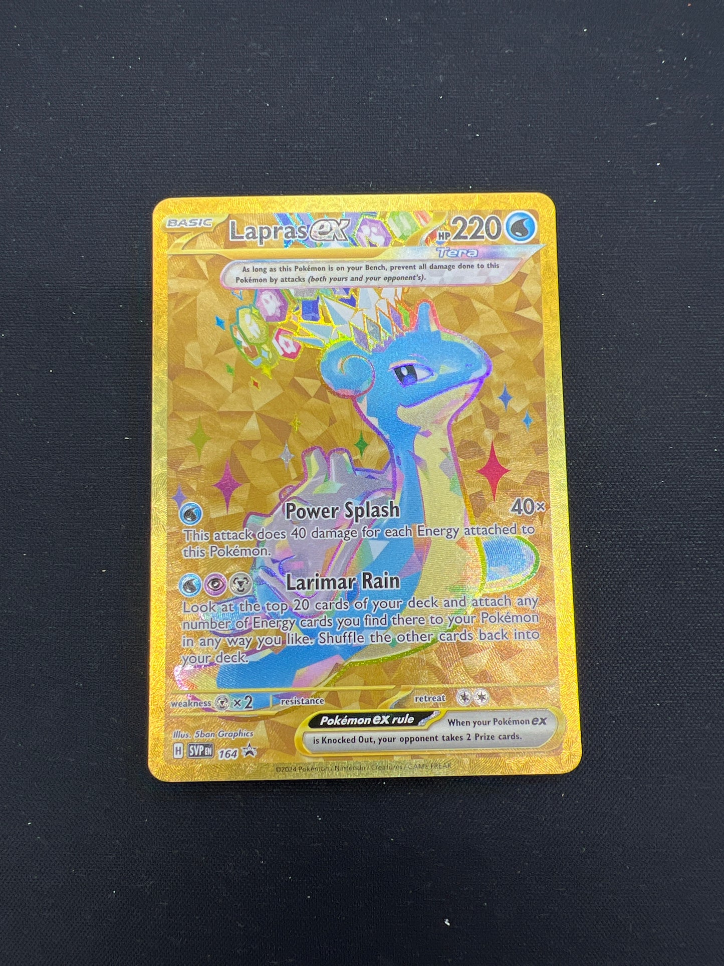 Auction Lot 218: Pokemon Cards Lapras EX SV Promo Full Art Condtion Vary