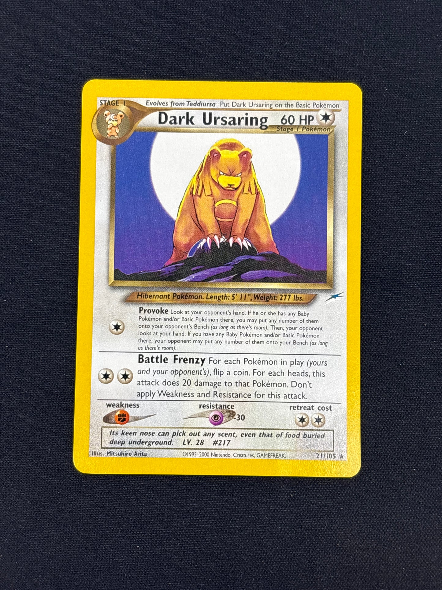 Auction Lot 3: Dark Ursaring Pokemon Neo Destiny Card Conditions Vary
