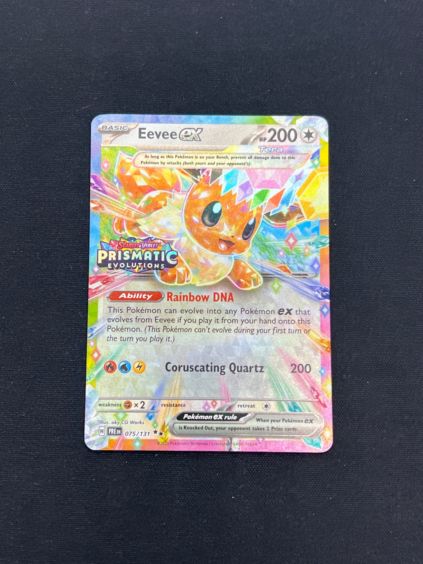 Auction Lot 219: Pokemon Cards Eevee EX Prismatic Evolutions Stamped Promo Condition Vary