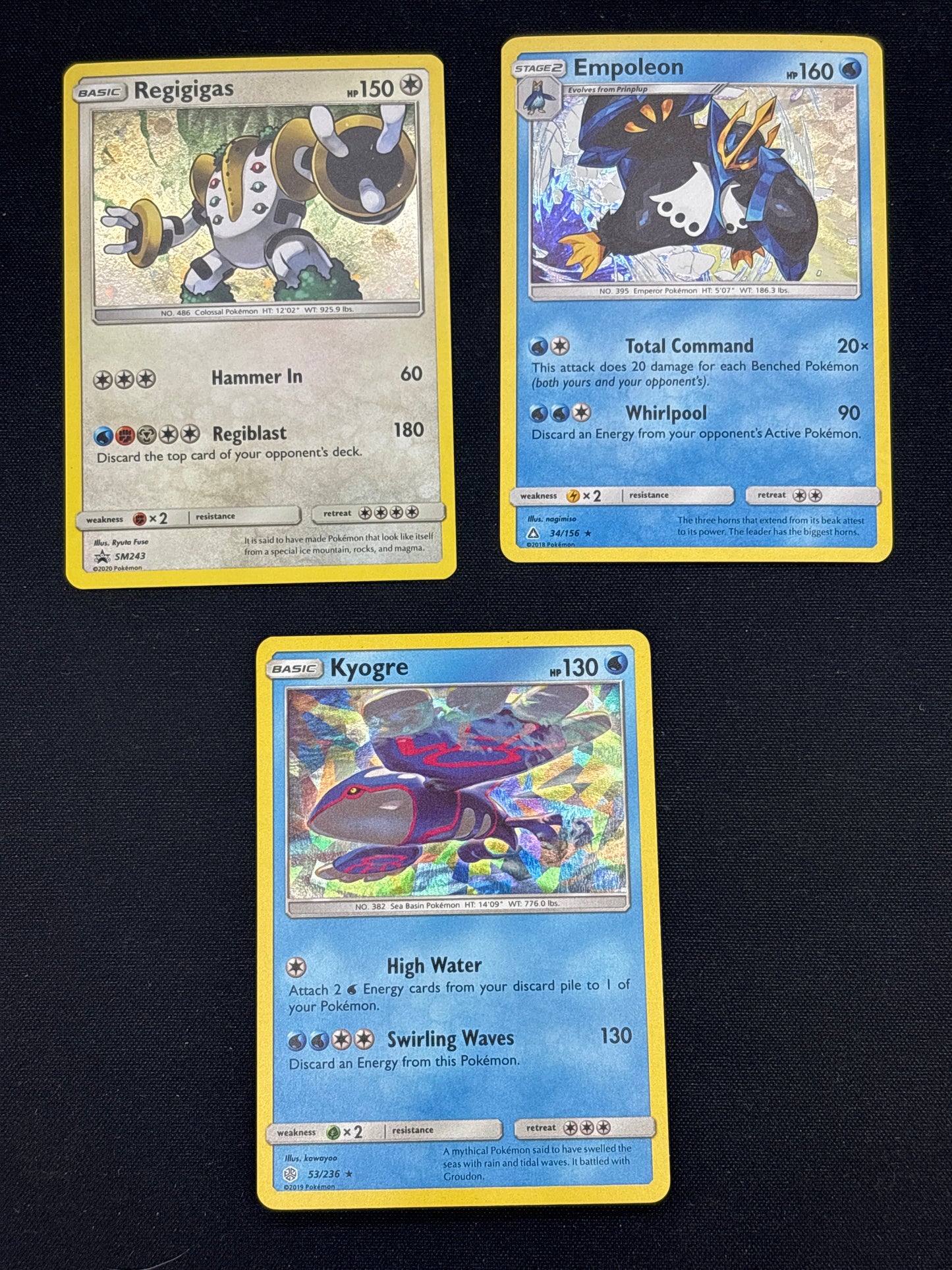 Auction Lot 142: Pokemon Cards Lot of 3 Assorted SM Promo Conditions Vary