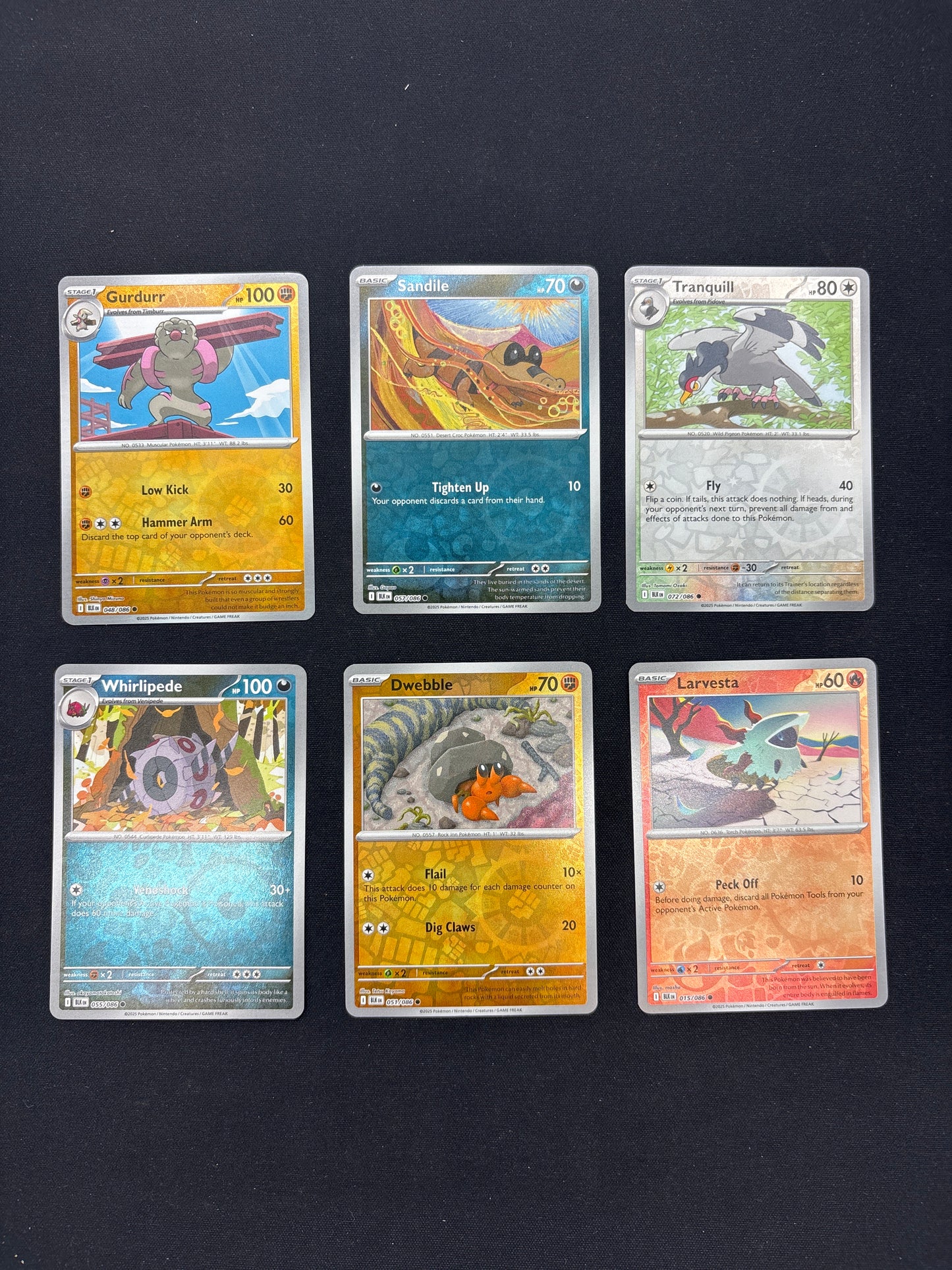 Auction Lot 201: Pokemon SV Black Bolt Reverse Holo Card Lot 2 Conditions Vary