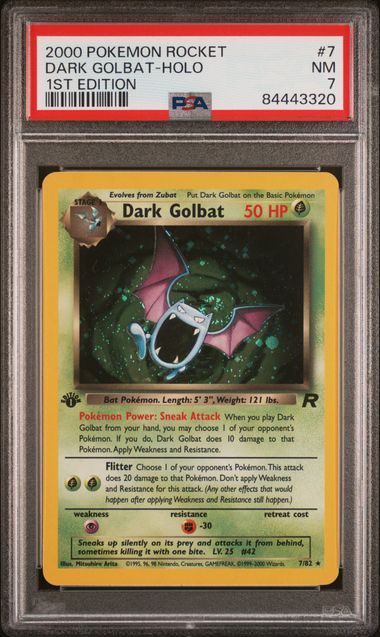 Dark Golbat 1st Edition Holo PSA 7