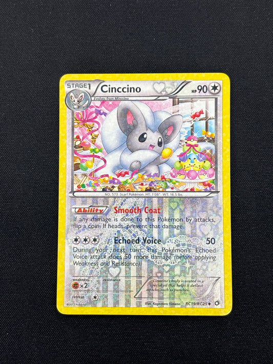 Auction Lot 34: Cinccino Holo RC19/25 Pokemon BW Radiant Collection Conditions Vary