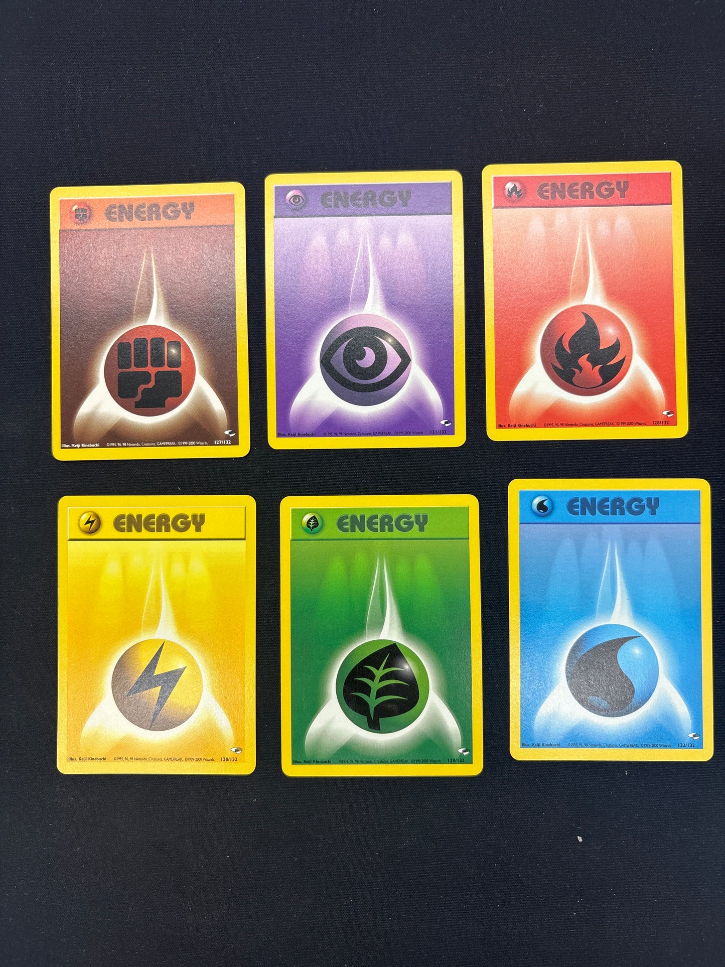 Auction Lot 215: Pokemon Cards Lot of 6 WOTC Energy Conditions Vary