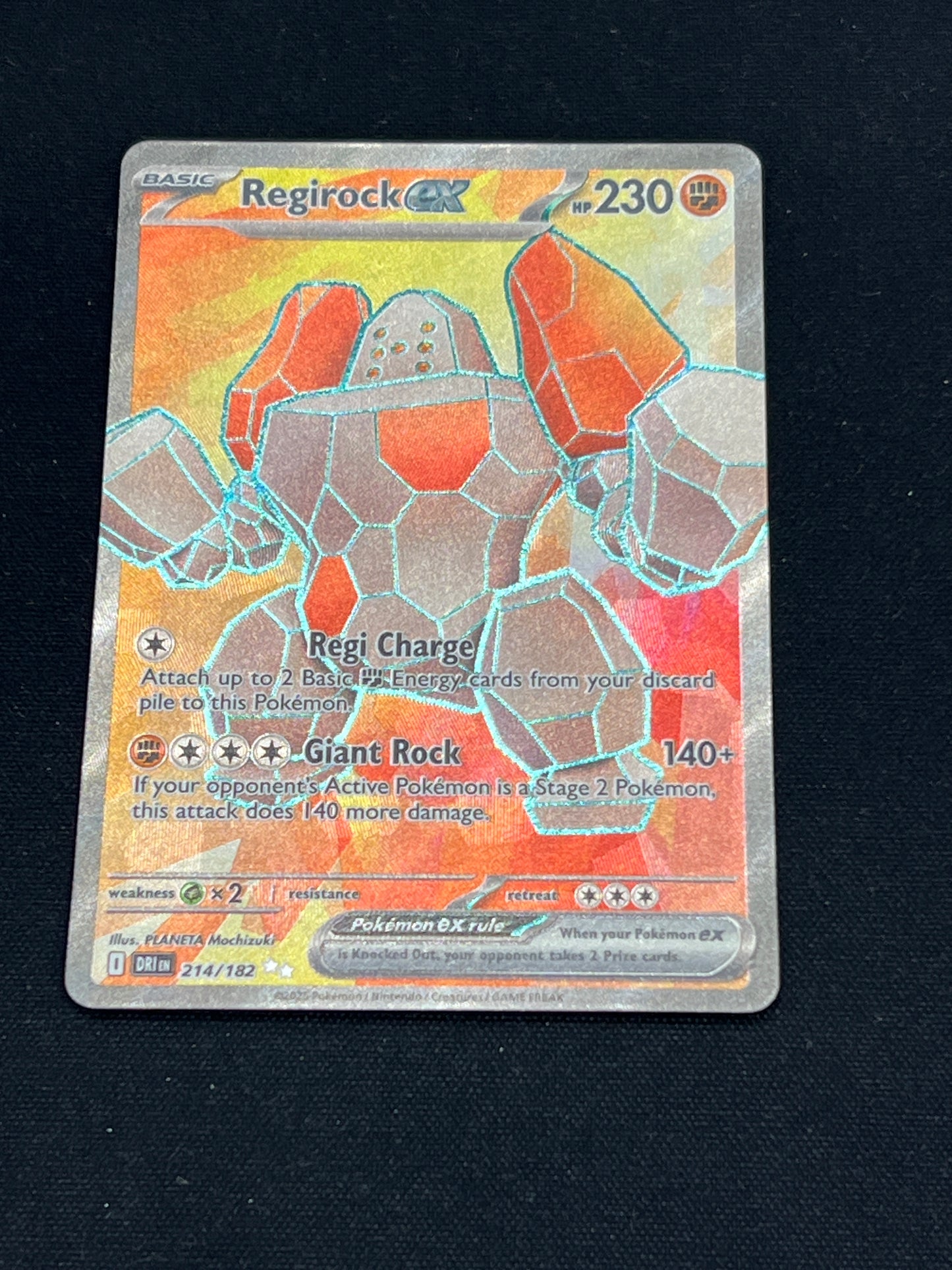 Auction Lot 66: Pokemon Cards Regirock EX Full Art Condition Vary