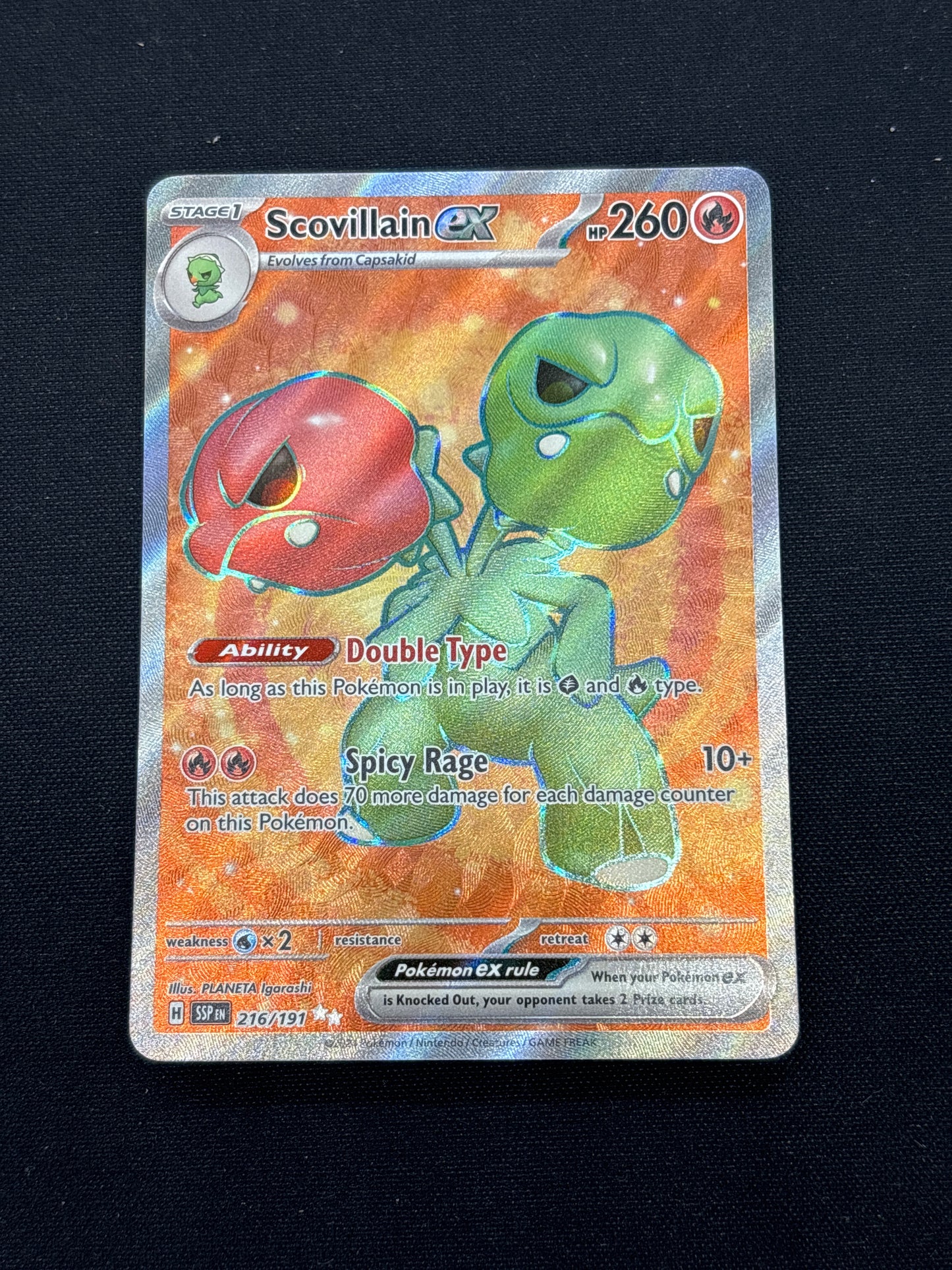 Auction Lot 348: Pokemon Cards Scovillain EX Surging Sparks Conditions Vary