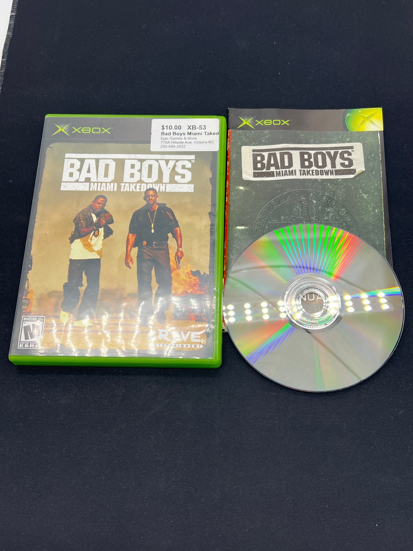 Auction Lot 173: XBOX Video Game Bad Boys Miami Takedown CIB