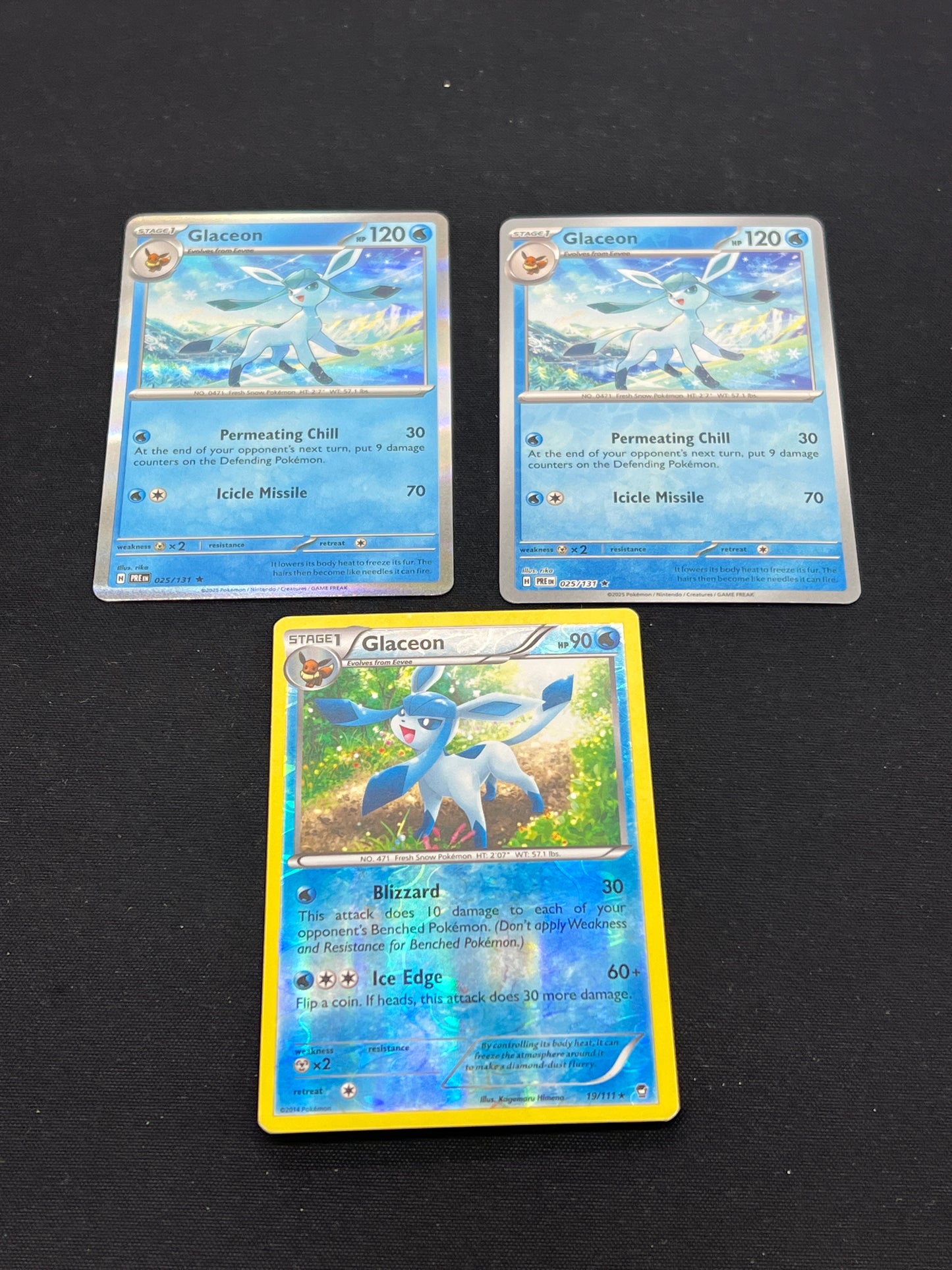 Auction Lot 316: Pokemon Cards Assorted Glaceon Holos Conditions Vary