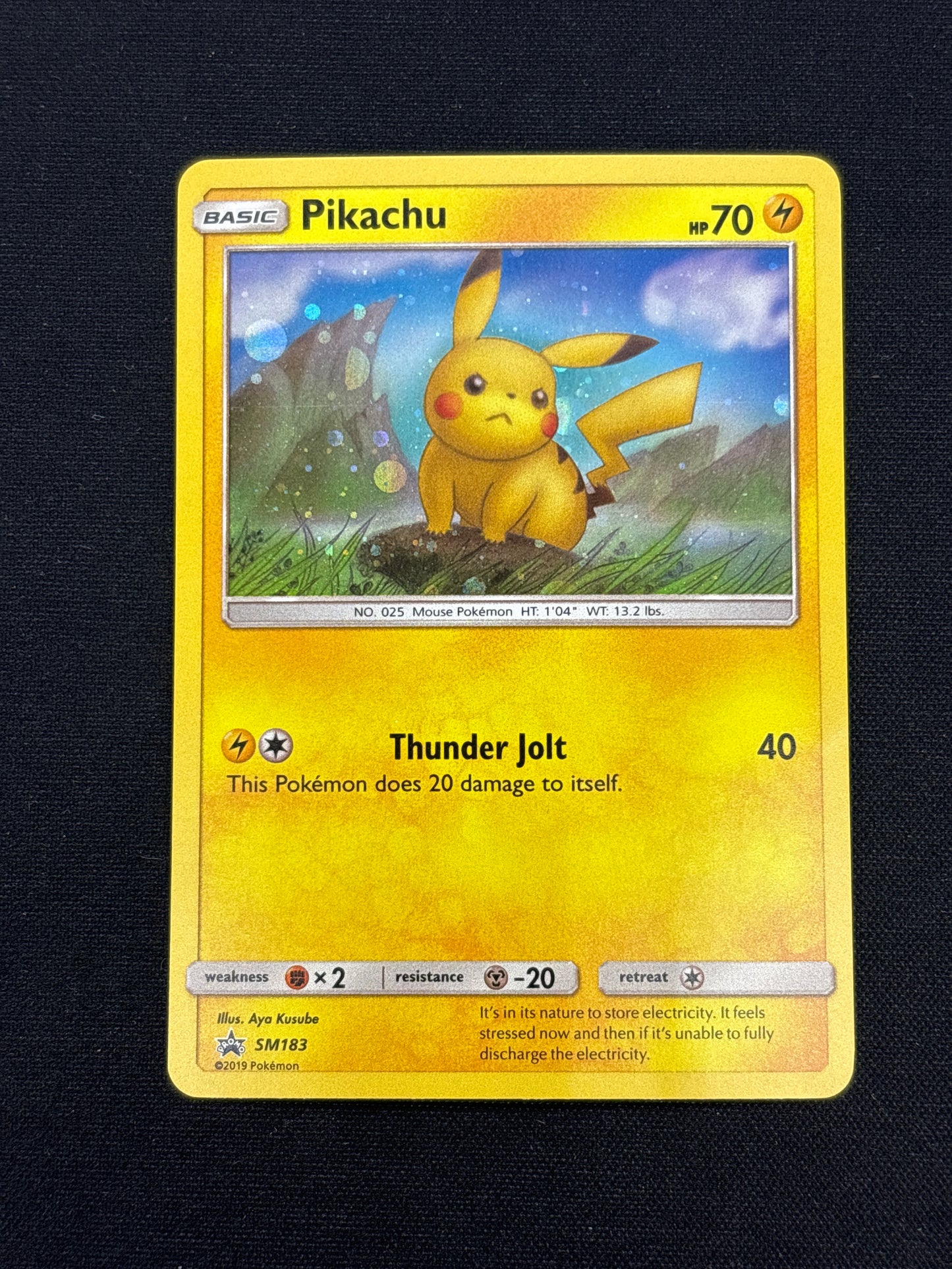 Auction Lot 280: Pokemon Pikachu Black Star Cosmo Holo Card Conditions Vary