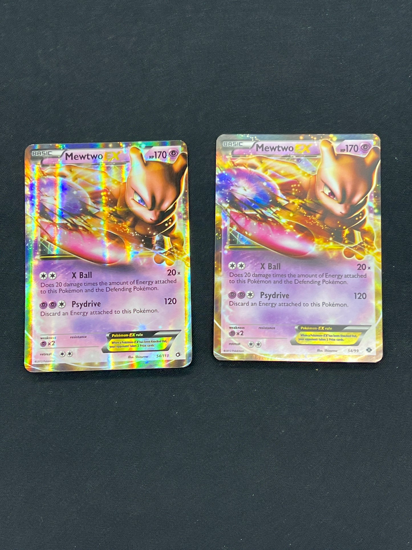 Auction Lot 18: Pokemon Cards Mewtwo EX BW Era Conditions Vary