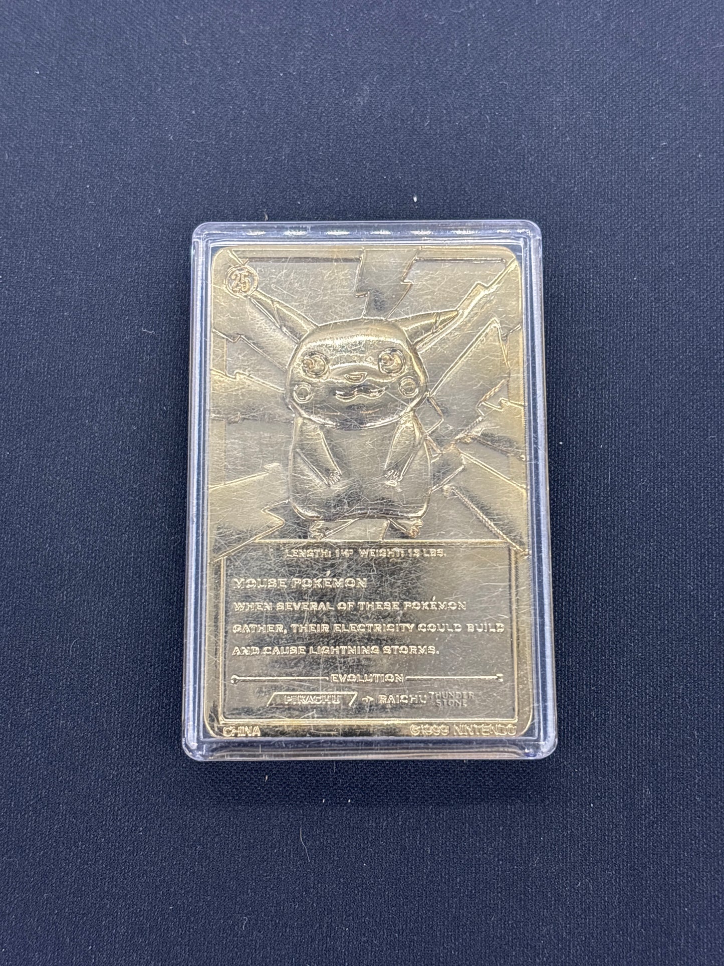 Auction Lot 63: Pokemon Gold Plated Pikachu
