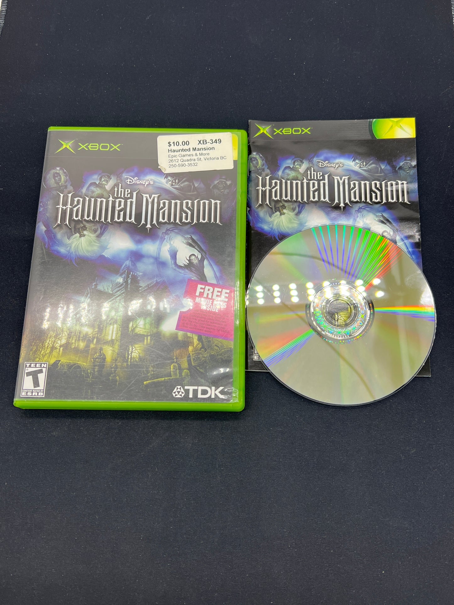 Auction Lot 174: XBOX Video Game Disney's The Haunted Mansion CIB