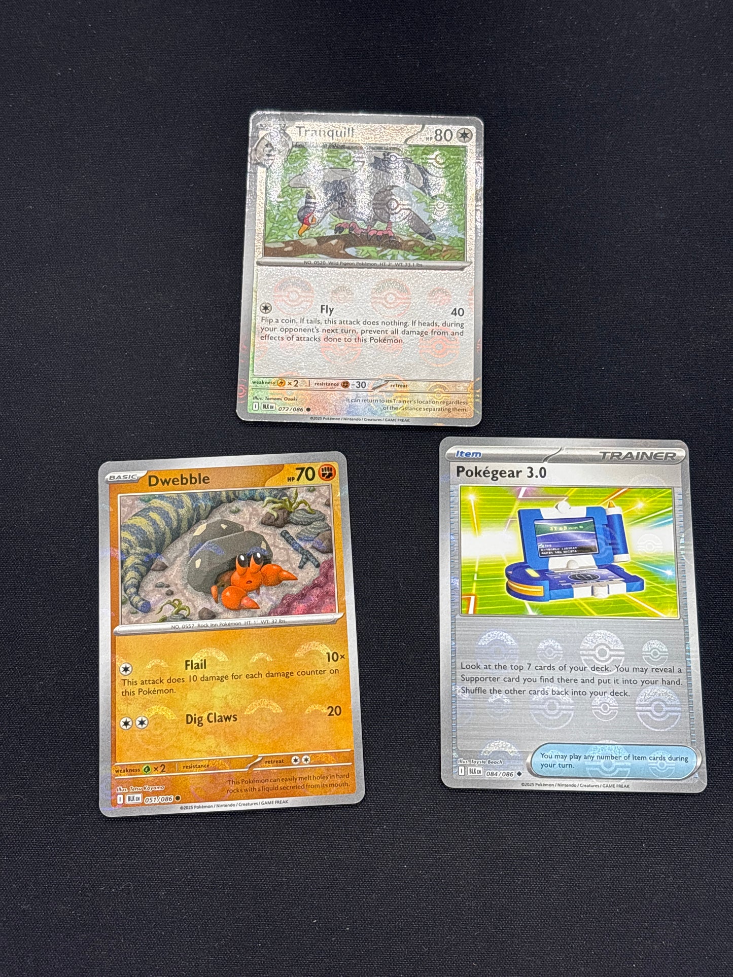 Auction Lot 197: Pokemon SV Black Bolt Pokeball Holo Card Lot Conditions Vary