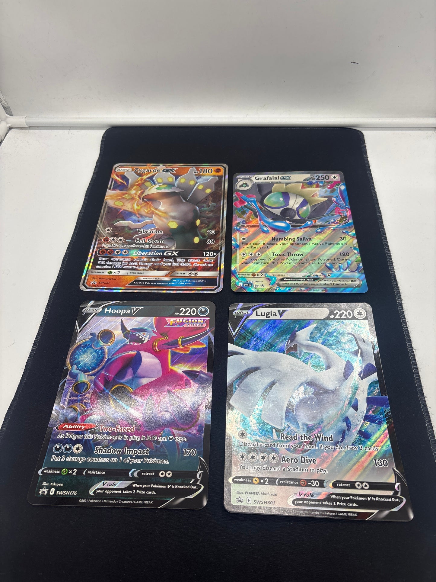 Auction Lot 188: Pokemon Cards Jumbo Lot of 4 Assorted V EX GXs Conditions Vary