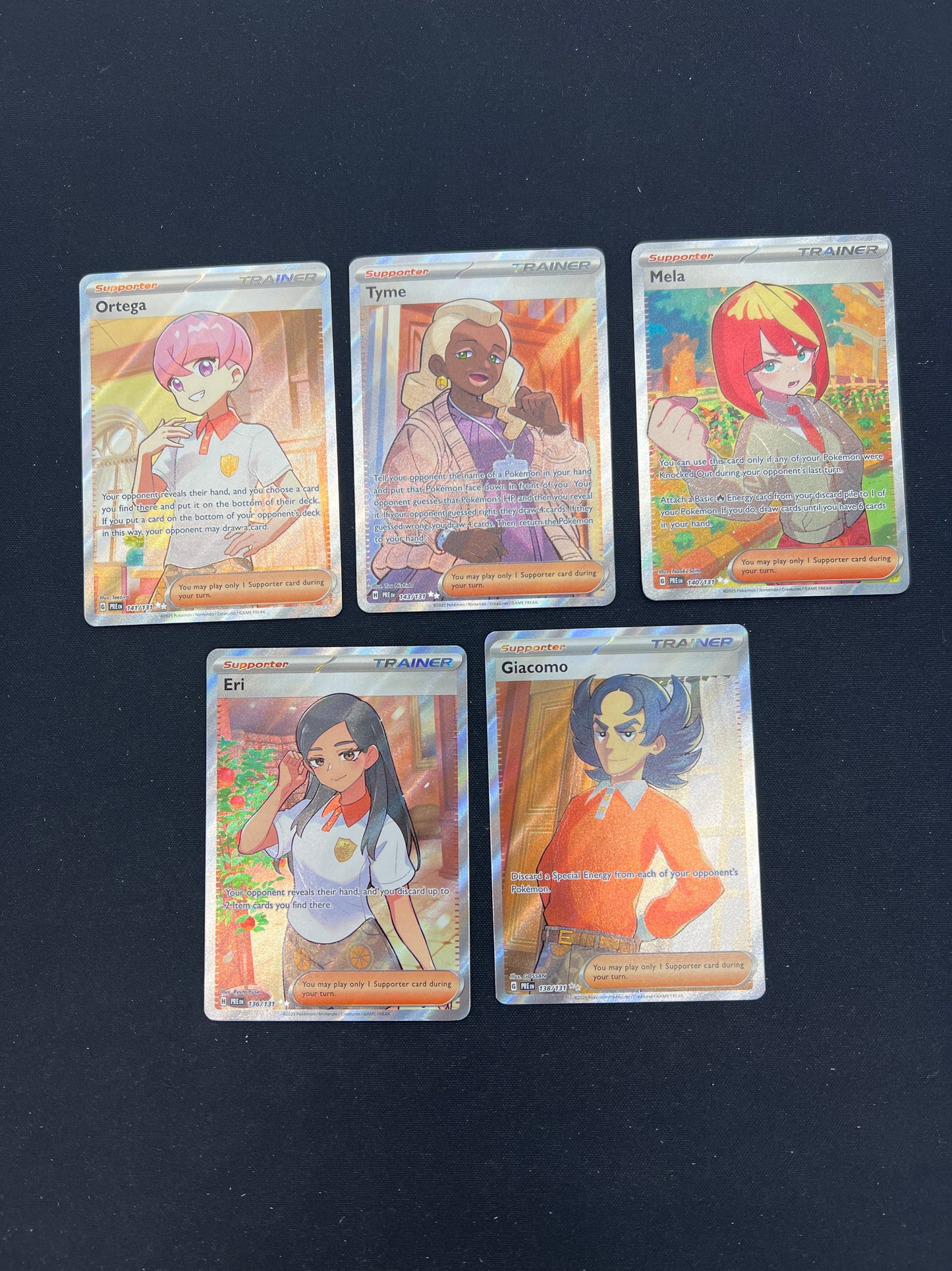 Auction Lot 119: Pokemon Cards Assorted Lot of 5 SV Prismatic Evolutions Conditions Vary
