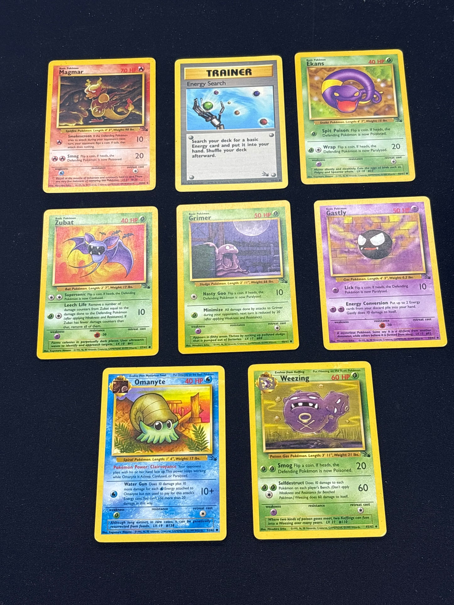 Auction Lot 43: Pokemon 8 Card Lot Fossil Conditions Vary