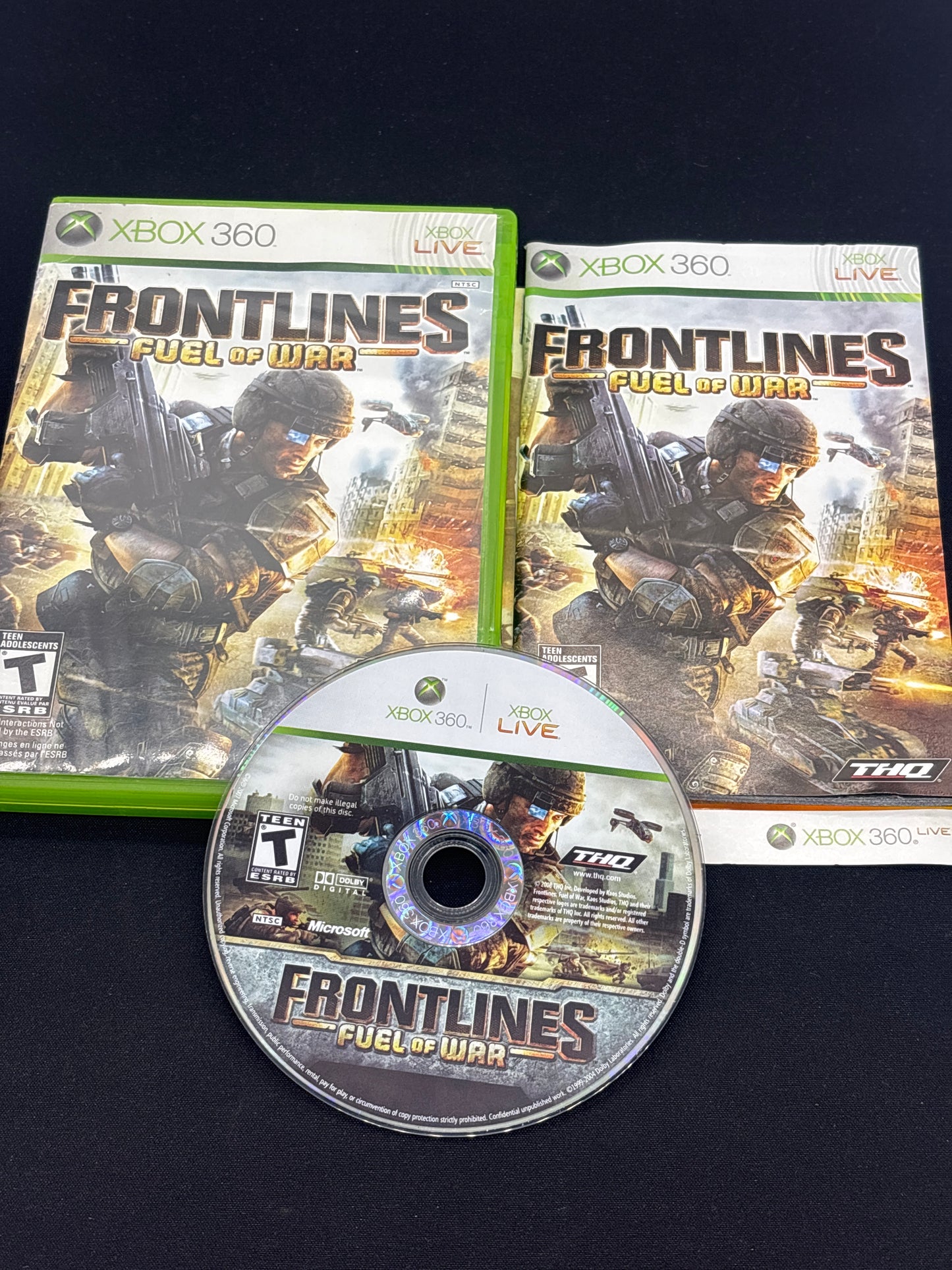 Auction Lot 125: XBOX 360 Video Game Frontlines Fuel of War CIB