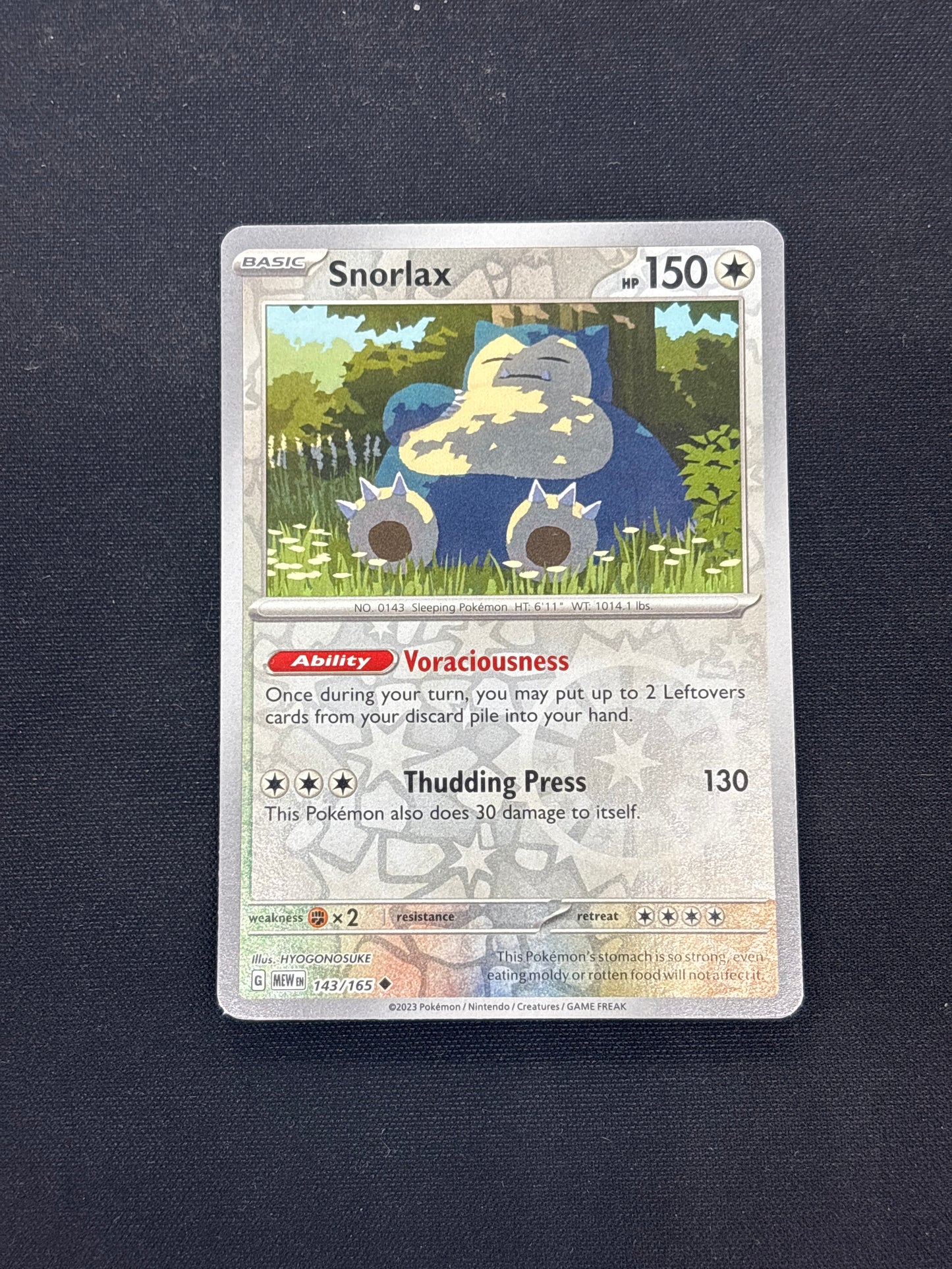 Auction Lot 215: Snorlax Reverse Holo Card Conditions Vary