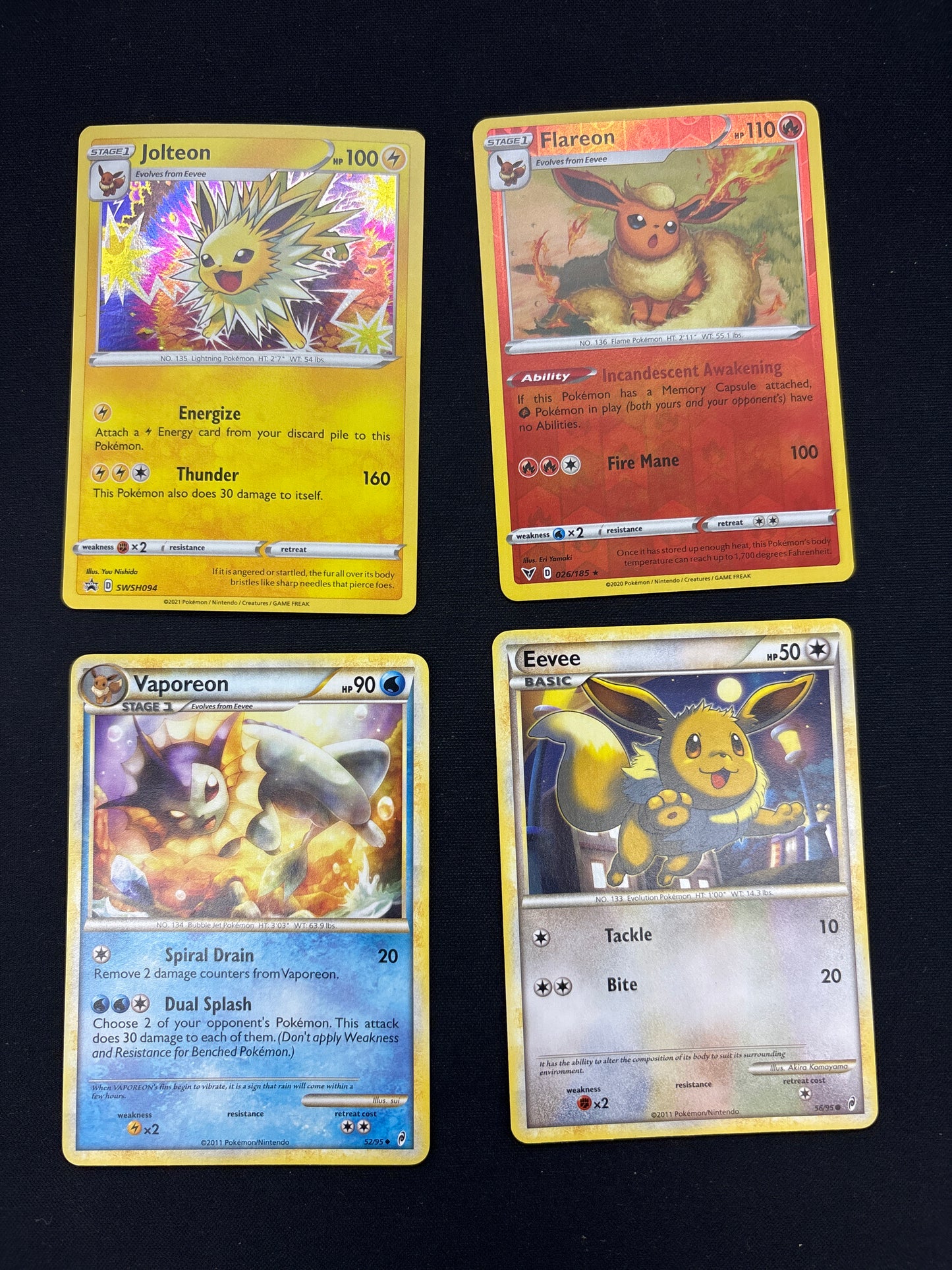 Auction Lot 48: Pokemon Eeveelution Card Lot Conditions Vary