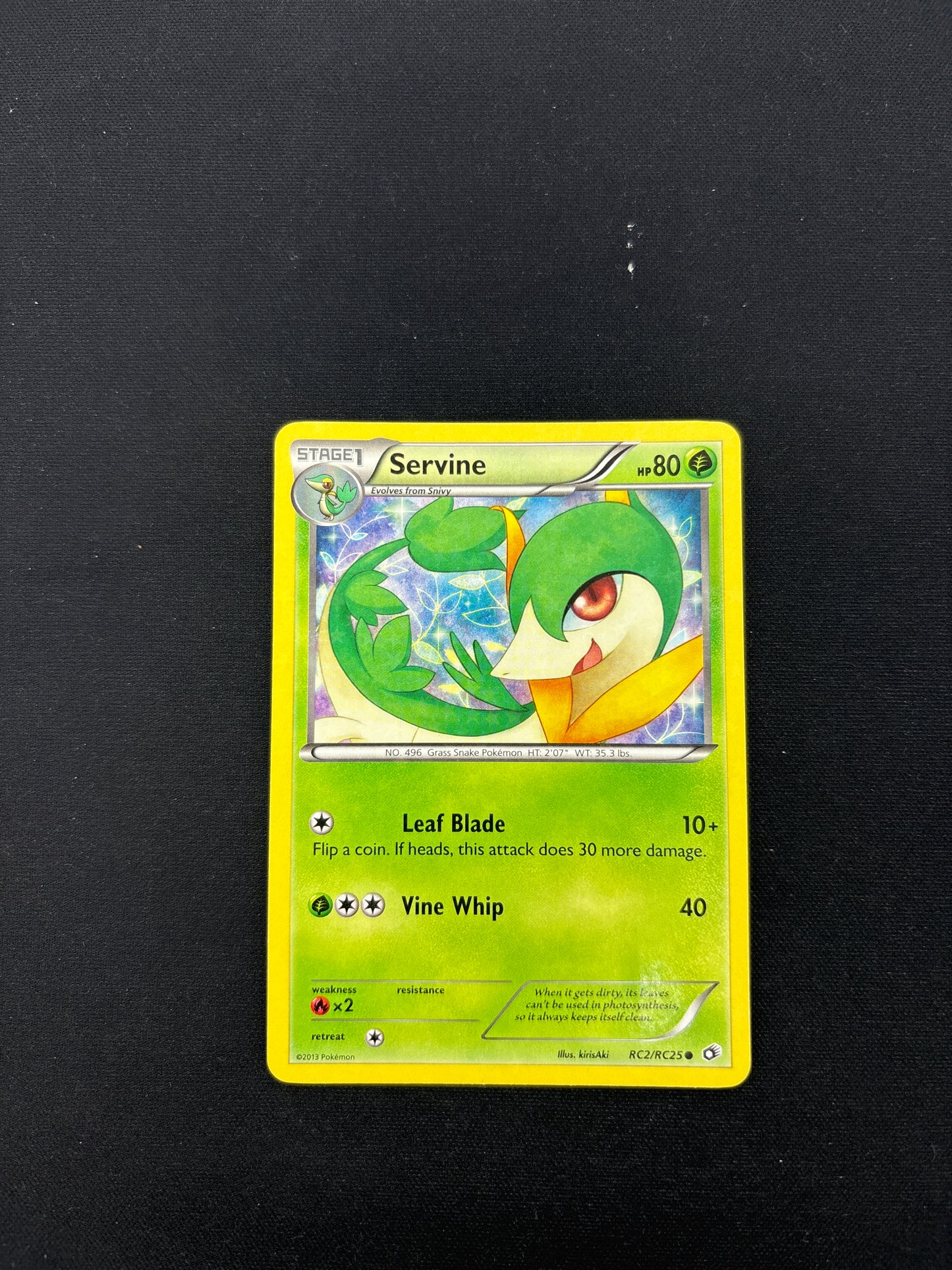 Auction Lot 304: Pokemon Card Servine Radiant Collection Condition Vary