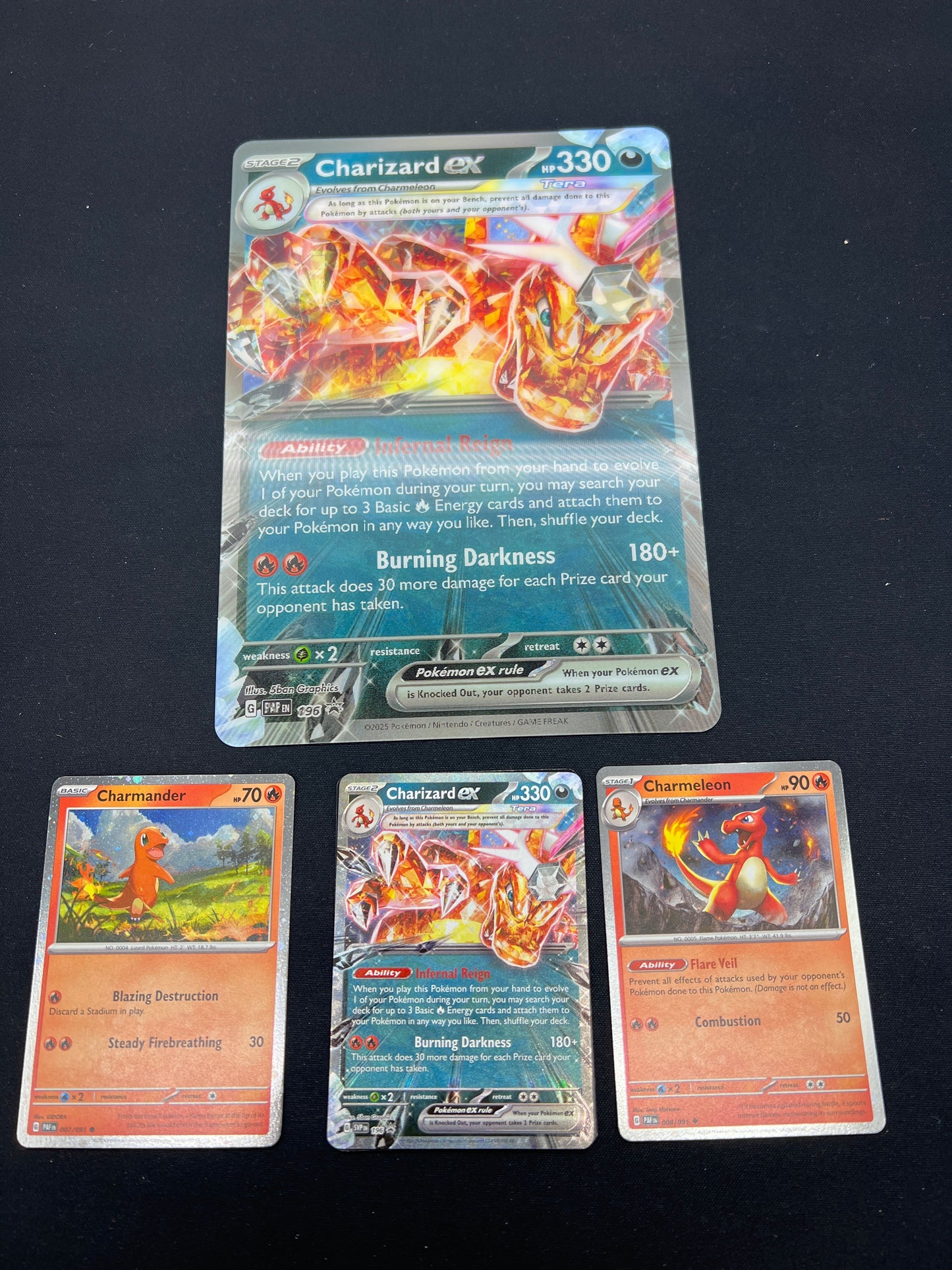 Auction Lot 264: Pokemon Cards Lot of 4 Charizard SV Promos Conditions Vary
