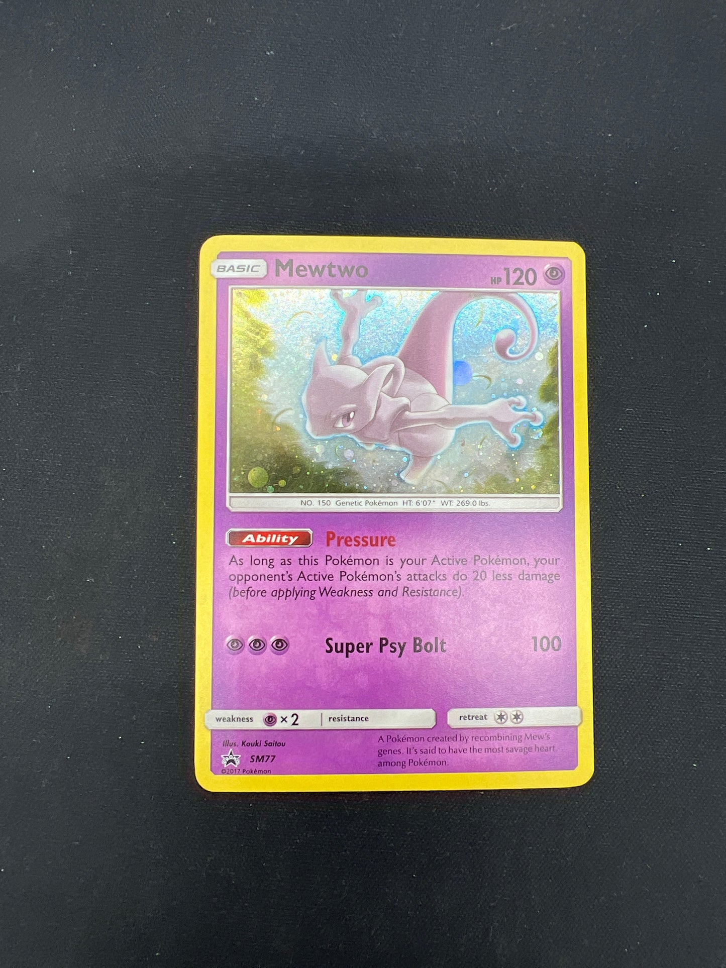 Auction Lot 314: Pokemon Cards Mewtwo Cosmo Holo SM 77 Condition Vary