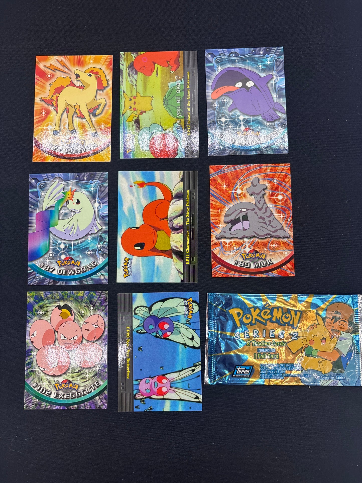 Auction Lot 227: Pokemon Cards Lot of 8 Topps 1999 Series 2 Conditions Vary