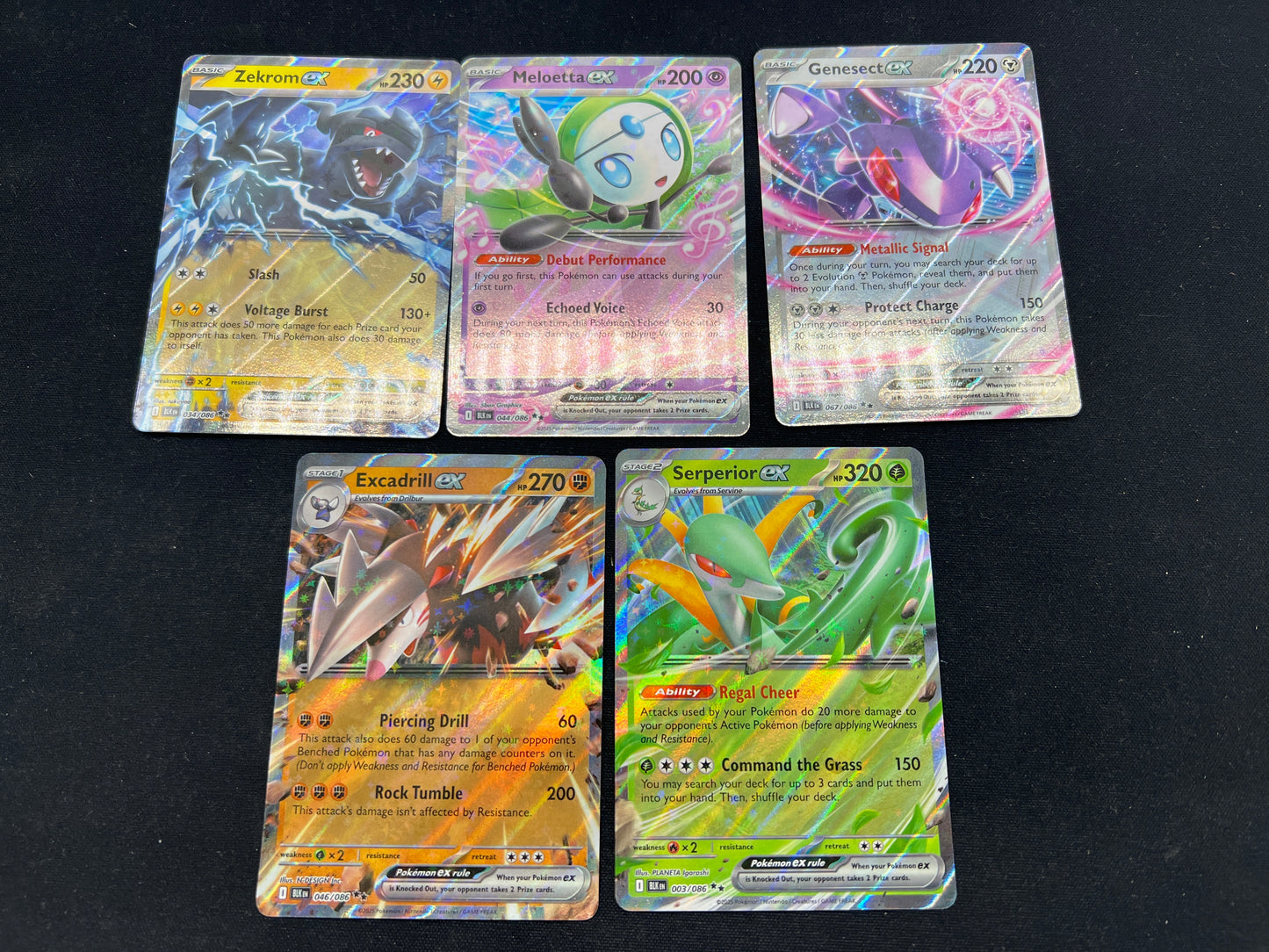 Auction Lot 145: Pokemon Cards Lot of 5 Black Bolt EX Double Rares Conditions Vary