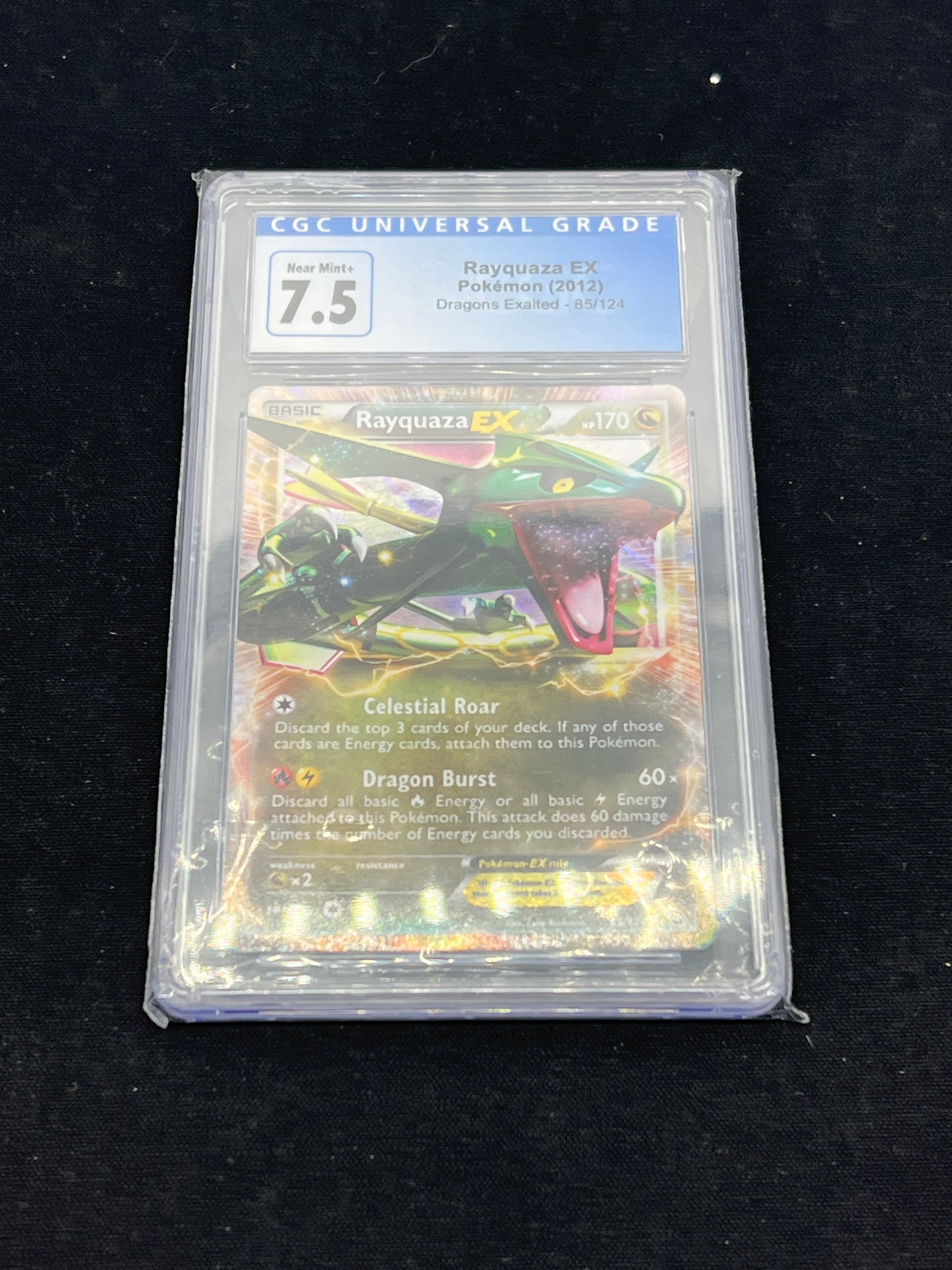 Auction Lot 286: CGC Graded 7.5 Rayquaza EX Dragons Exalted