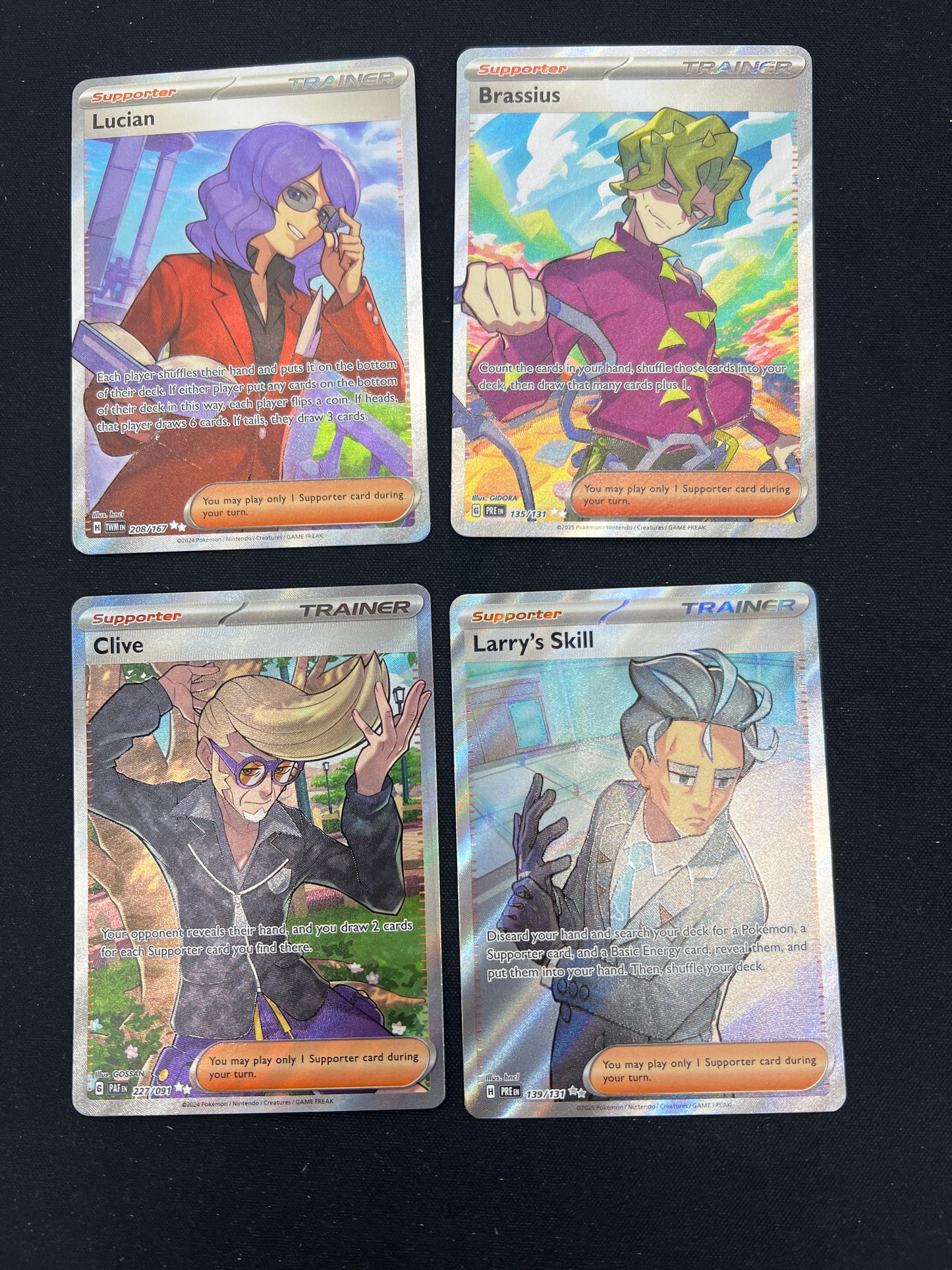 Auction Lot 116: Pokemon Cards Assorted Lot of 4 SV Full Art Trainers Conditions Vary