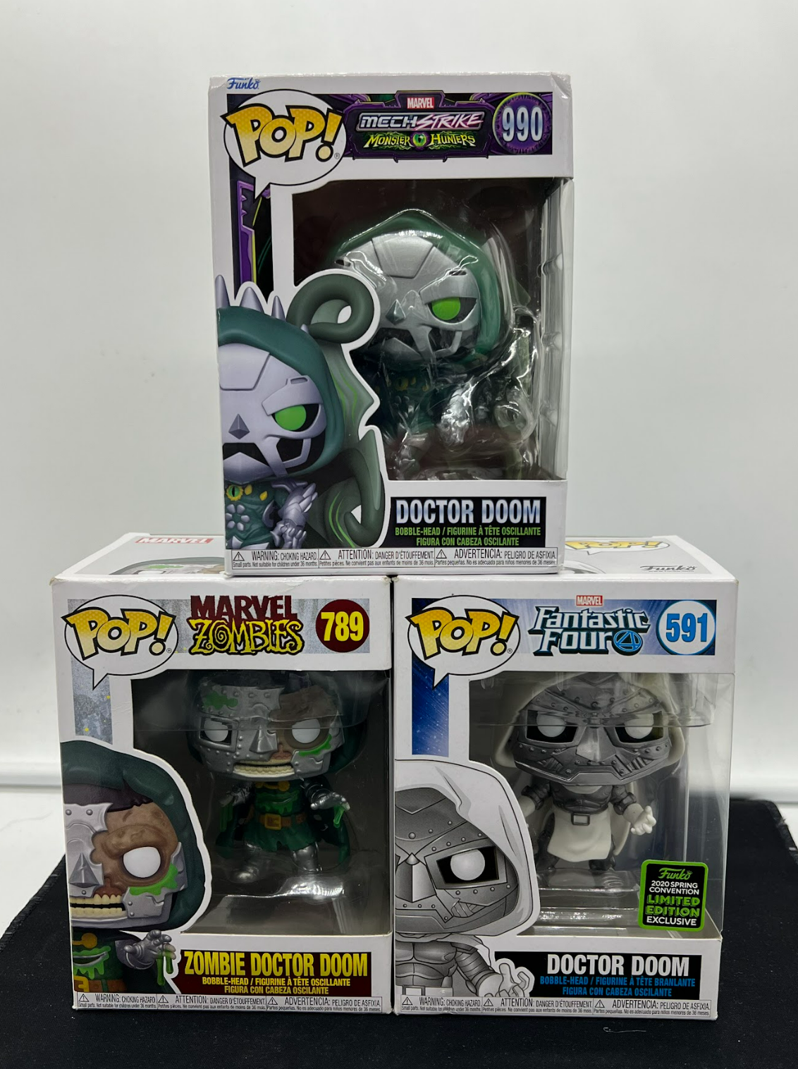 Auction Lot 154: POP Funko Lot of 3 Doctor DOOM 990 789 591 Figures