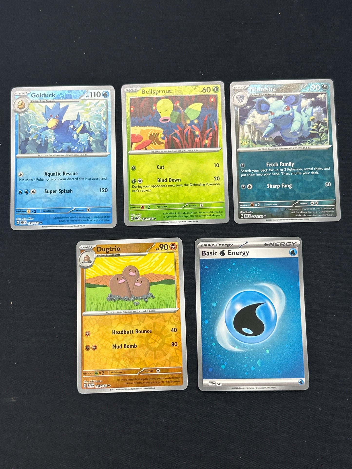 Auction Lot 432: Pokemon Cards Lot of 5 Assorted SV 151 Reverse Holos Conditions Vary