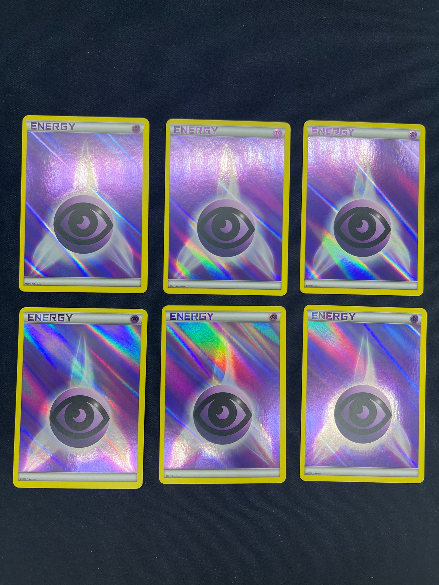 Auction Lot 249: Pokemon Cards Lot of 6 Mid Era Psychic Energy Holos Condition Vary