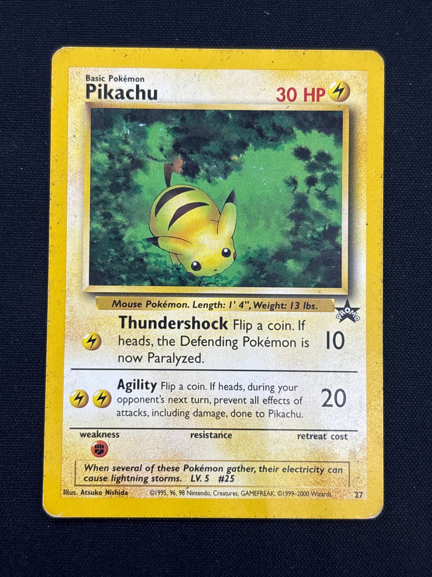 Auction Lot 19: Pikachu Black Star Promo WOTC Card Conditions Vary