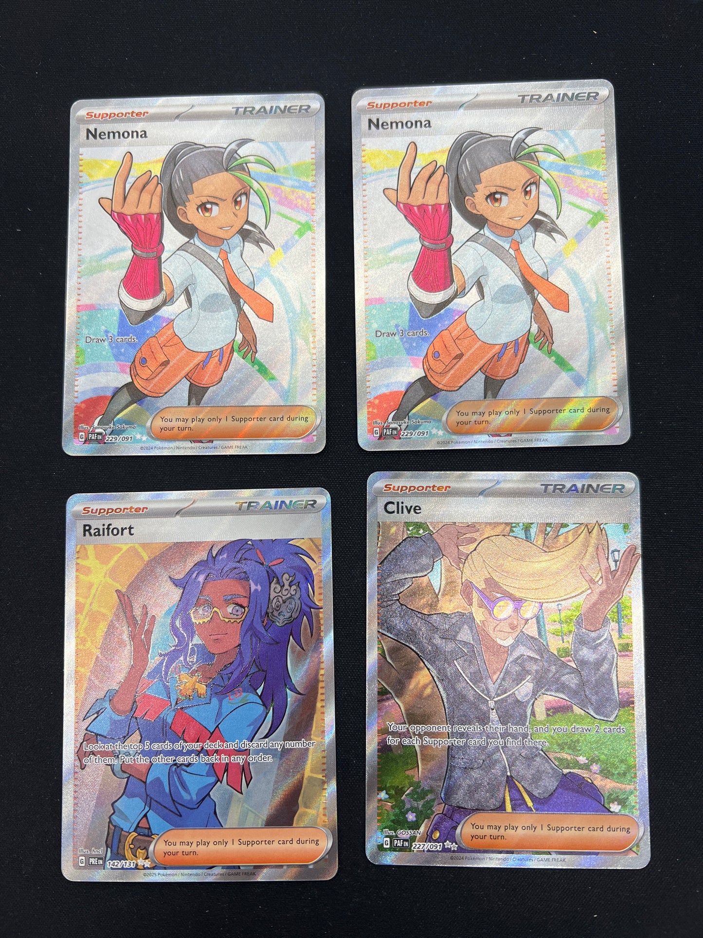 Auction Lot 274: Pokemon Cards Assorted Lot of 4 Full Art SV Era Trainers Conditions Vary