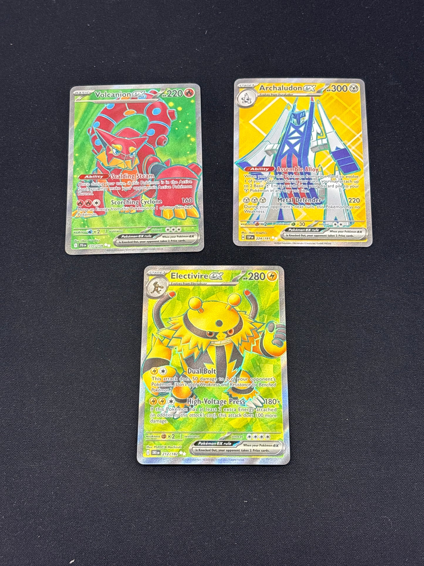 Auction Lot 403: Pokemon Cards Assorted Lot of 3 SV Era Full Art Ultra Rares Conditions Vary