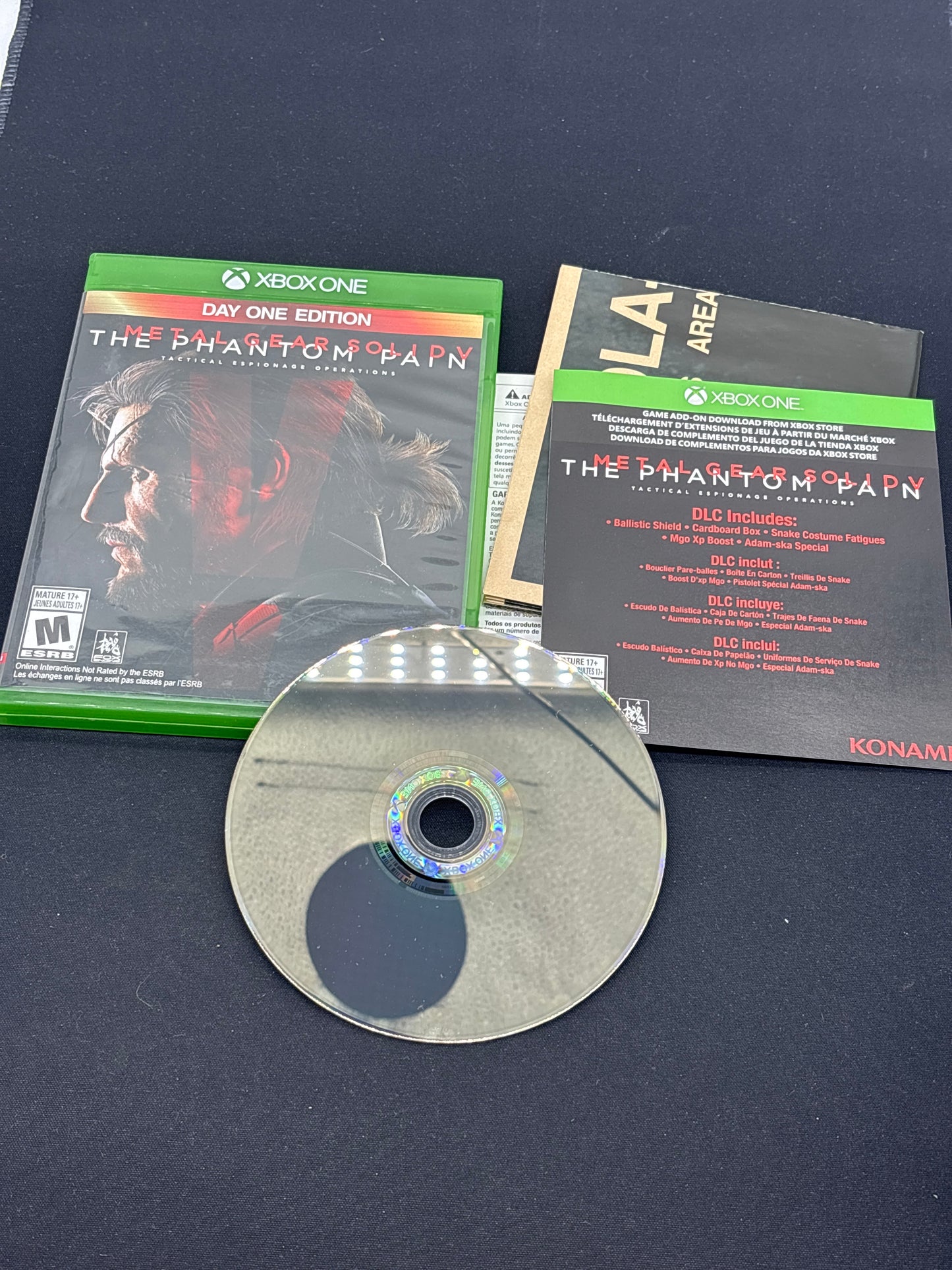Auction Lot 10: XBOX One Video Game Metal Gear Solid V The Phantom Pain CIB
