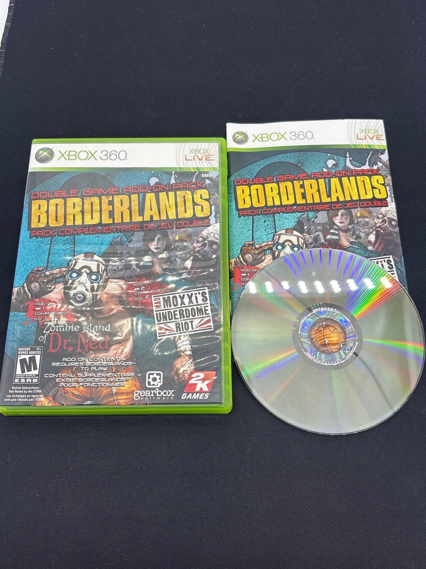 Auction Lot 210: XBOX 360 Video Game Lot of 4 Boderlands Boderlands Double Game Add On Pack Boderlands 2 The Pre-Sequel