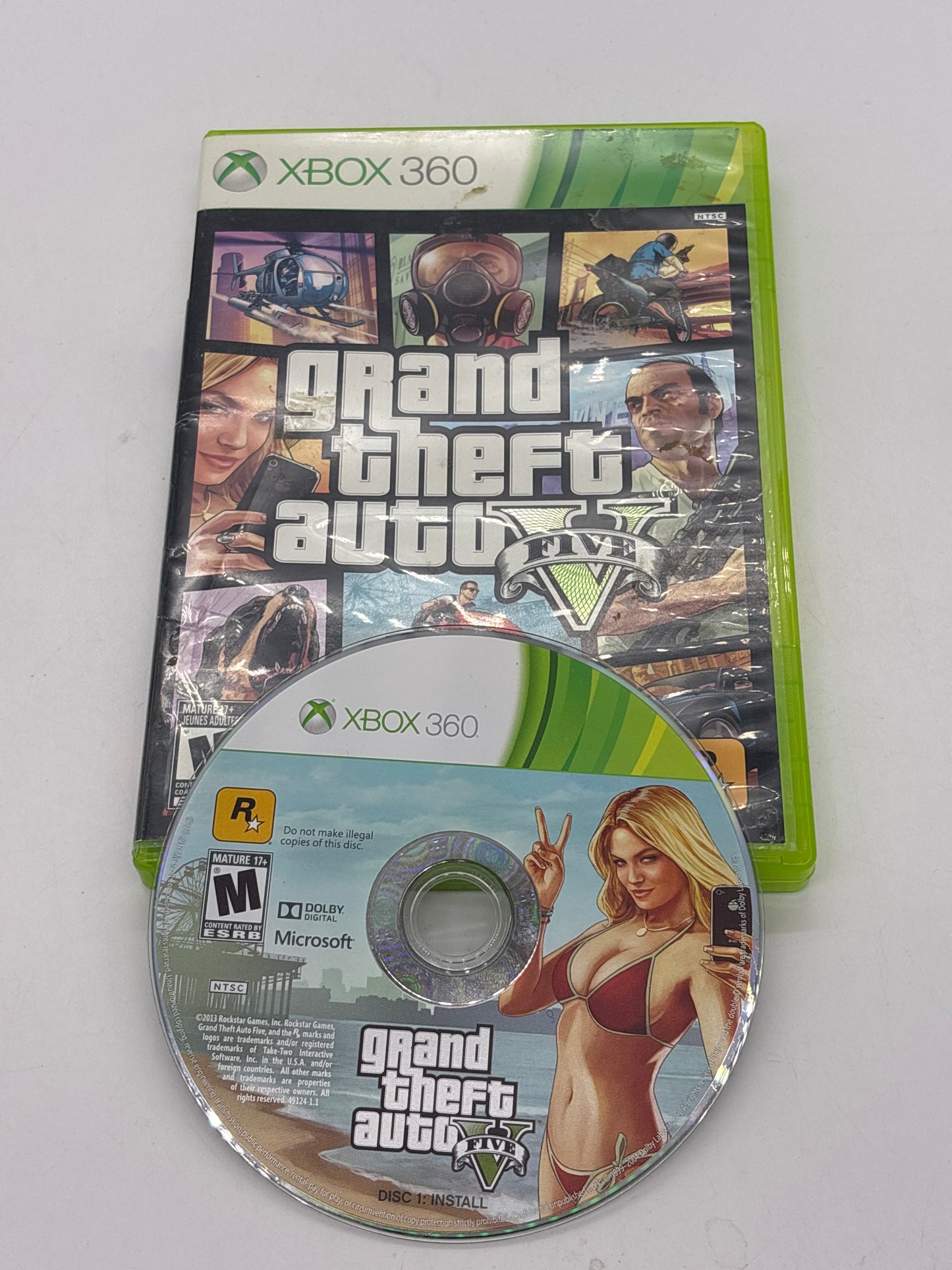 Auction Lot 133: GTA V Install Disc with Case XBOX 360