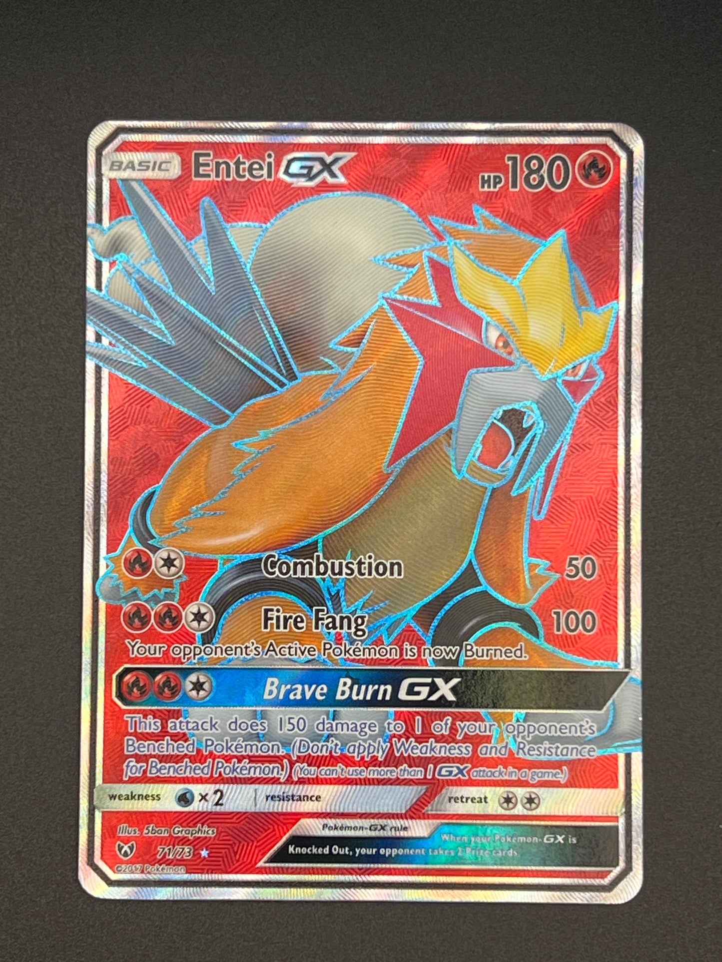 Auction Lot 301: Pokemon Cards Entei GX Full Art Shining Legends Condition Vary