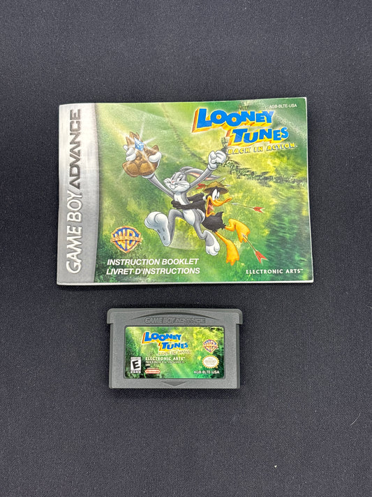 Auction Lot 318: Looney Tunes Back in Action Video Game Nintendo Gameboy Game and Manual