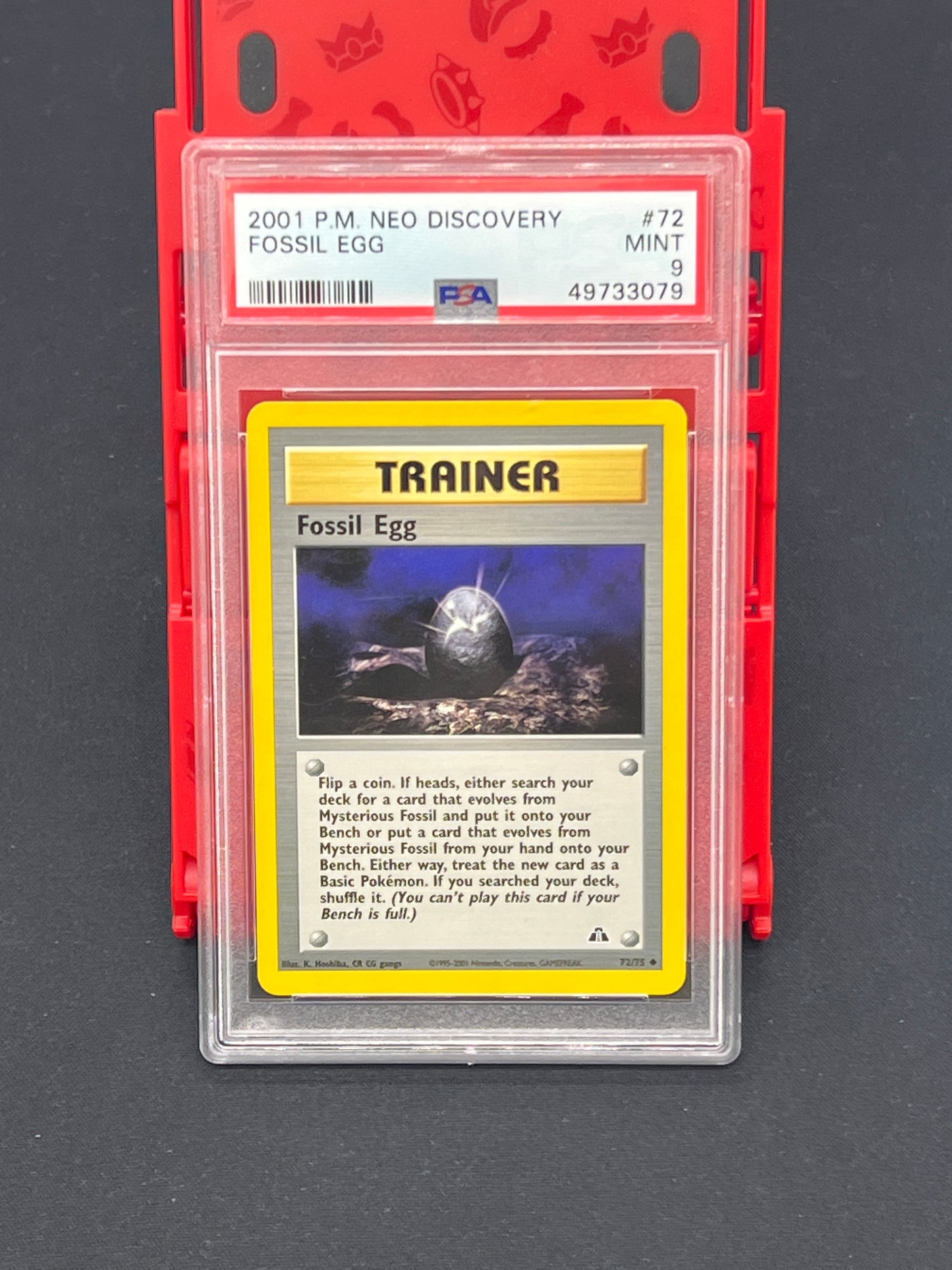 Auction Lot 120: PSA Graded 9 Pokemon Fossil Egg Trainer