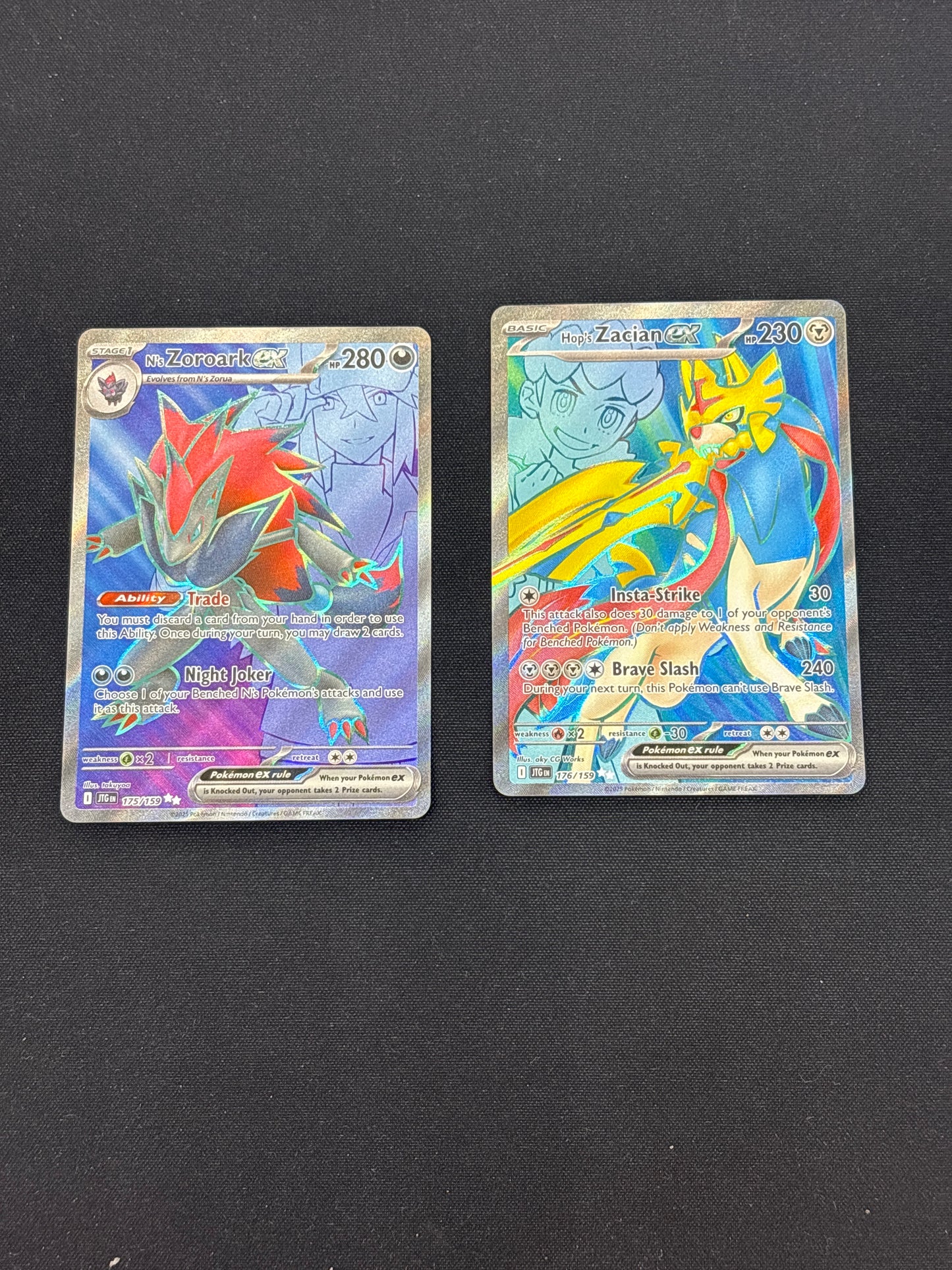 Auction Lot 459: Pokemon Cards Lot of 2 Jounrey Together Full Art EX Ultra Rares Conditions Vary