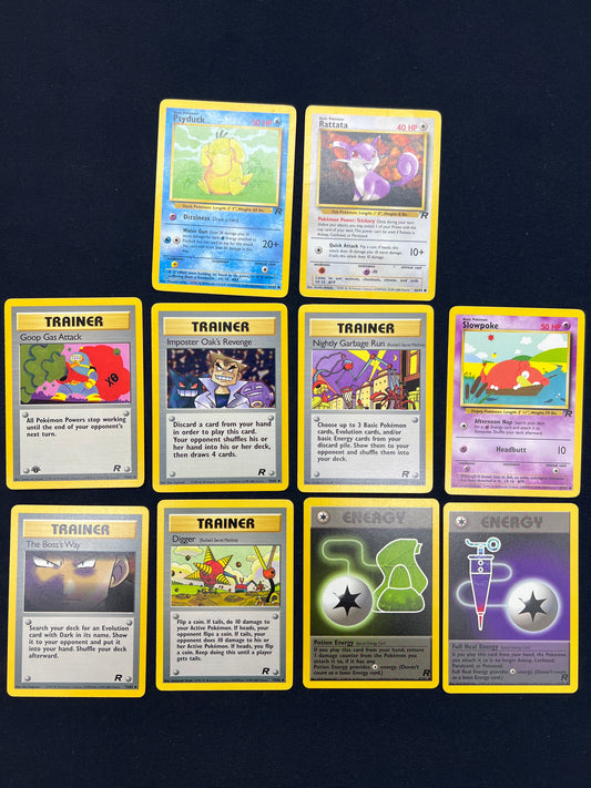 Auction Lot 379: Pokemon Cards Lot of 10 Assorted Team Rocket Conditions Vary