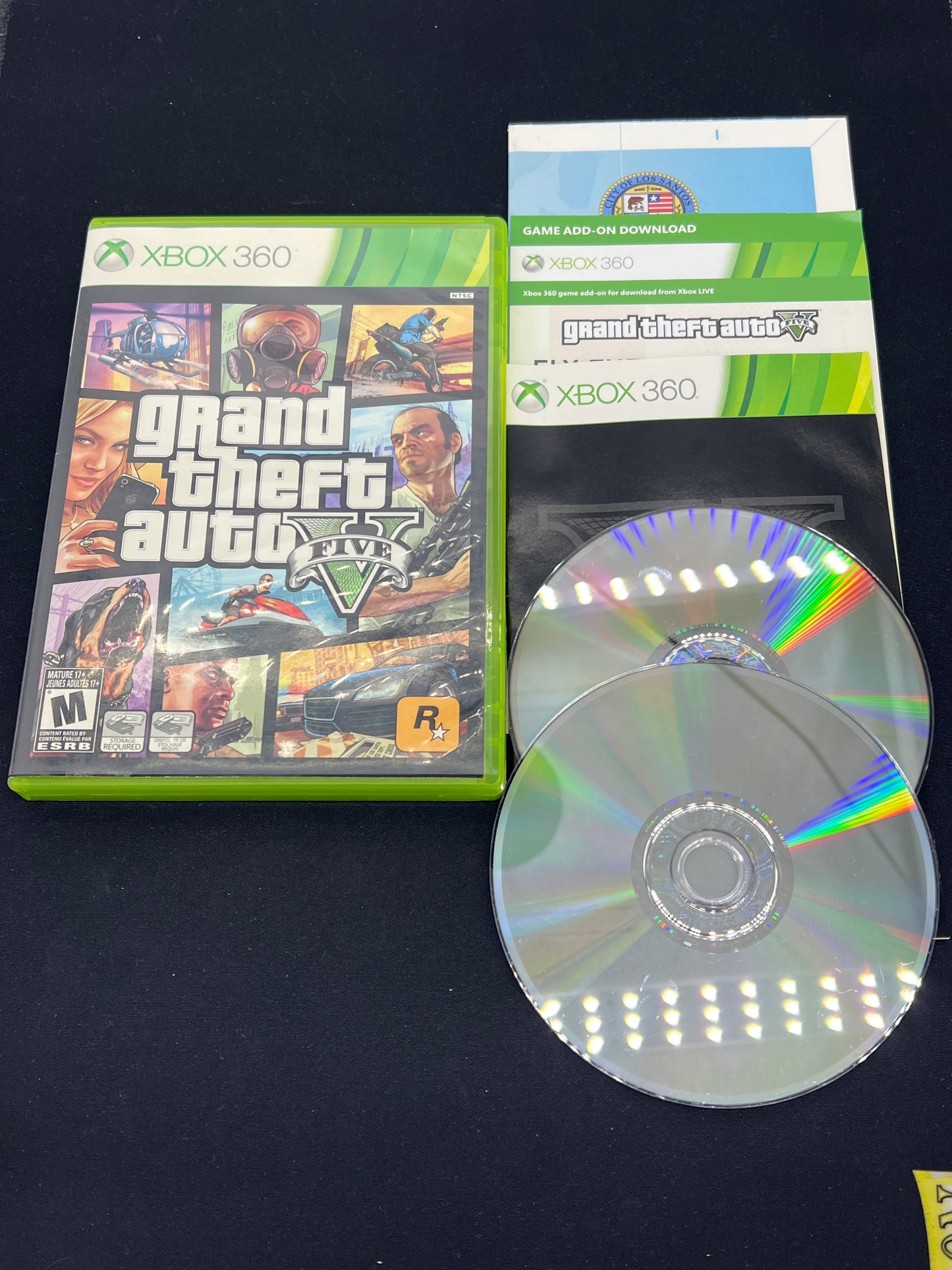 Auction Lot 279: XBOX 360 Video Game Lot of 3 GTA San Andreas GTA IV GTA V