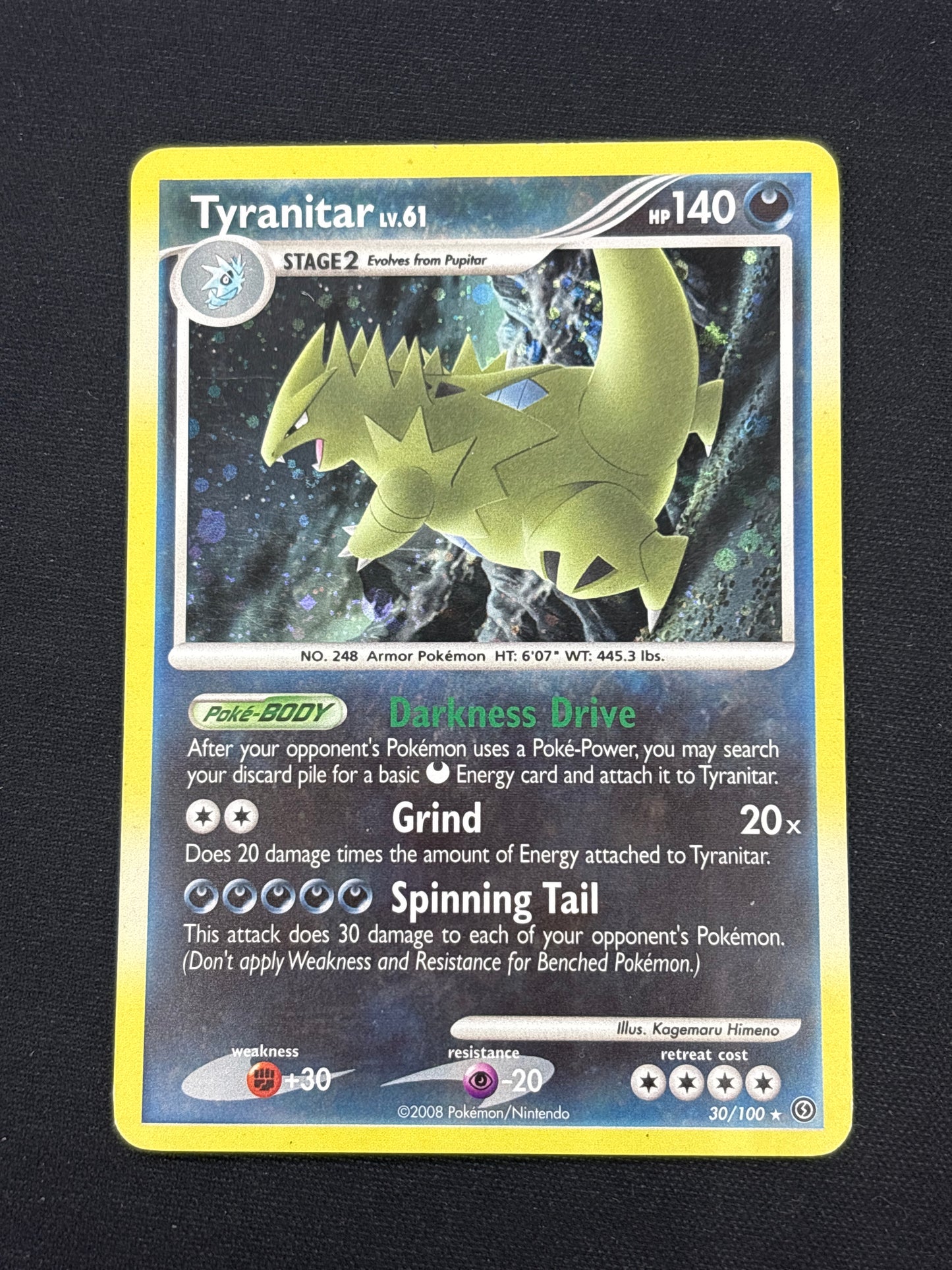 Auction Lot 63: Tyranitar Holo Rare Card Conditions Vary